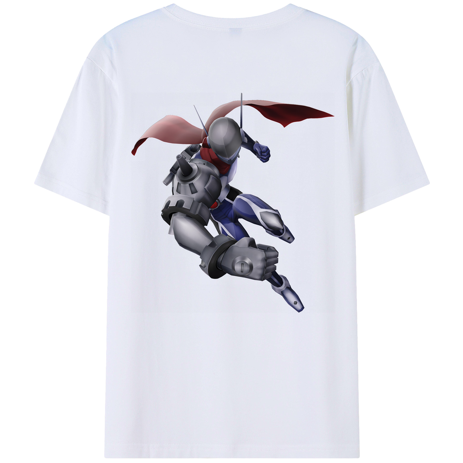 （画像用） Digimon デジタルモンスター/デジモン 綿100％ メンズ半袖Tシャツ（バックプリント） 通気性