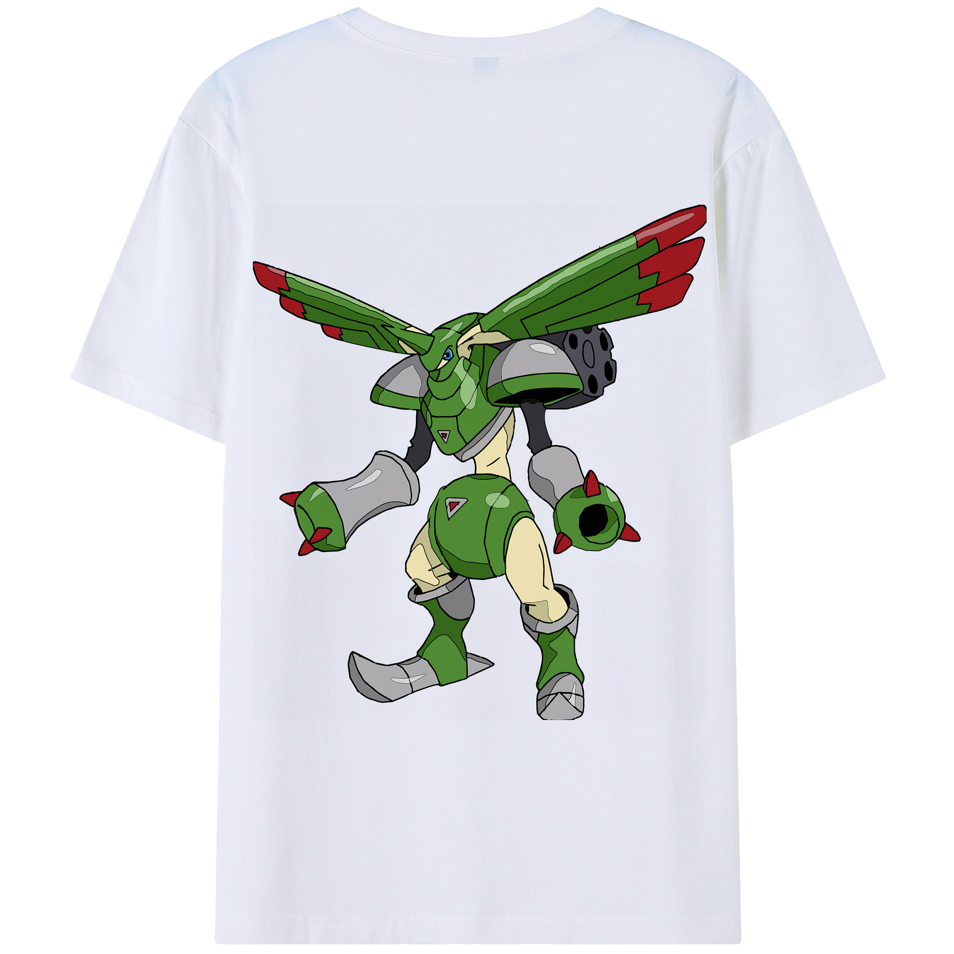 （画像用） Digimon デジタルモンスター/デジモン 綿100％ メンズ半袖Tシャツ（バックプリント） 通気性
