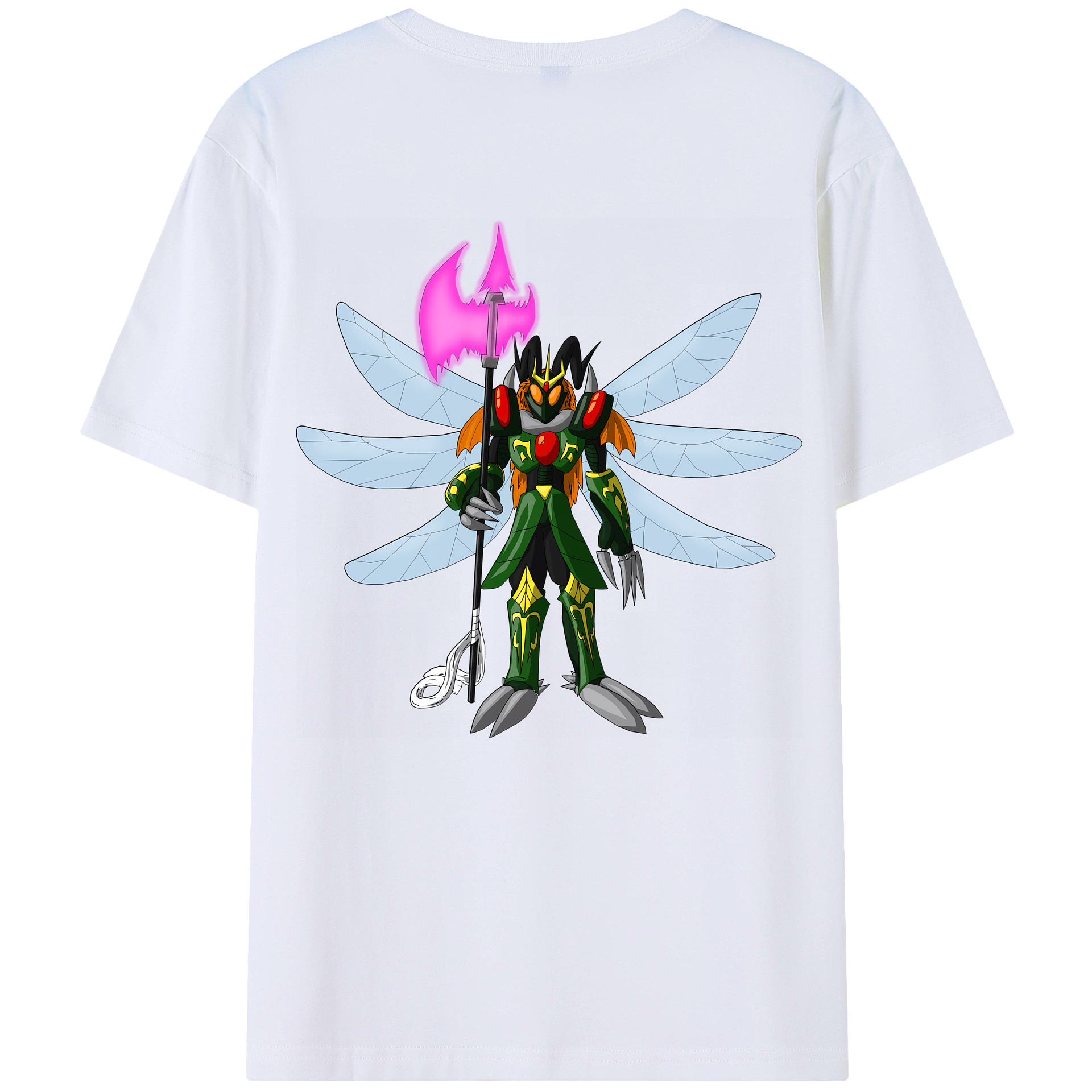 （画像用） Digimon デジタルモンスター/デジモン 綿100％ メンズ半袖Tシャツ（バックプリント） 通気性