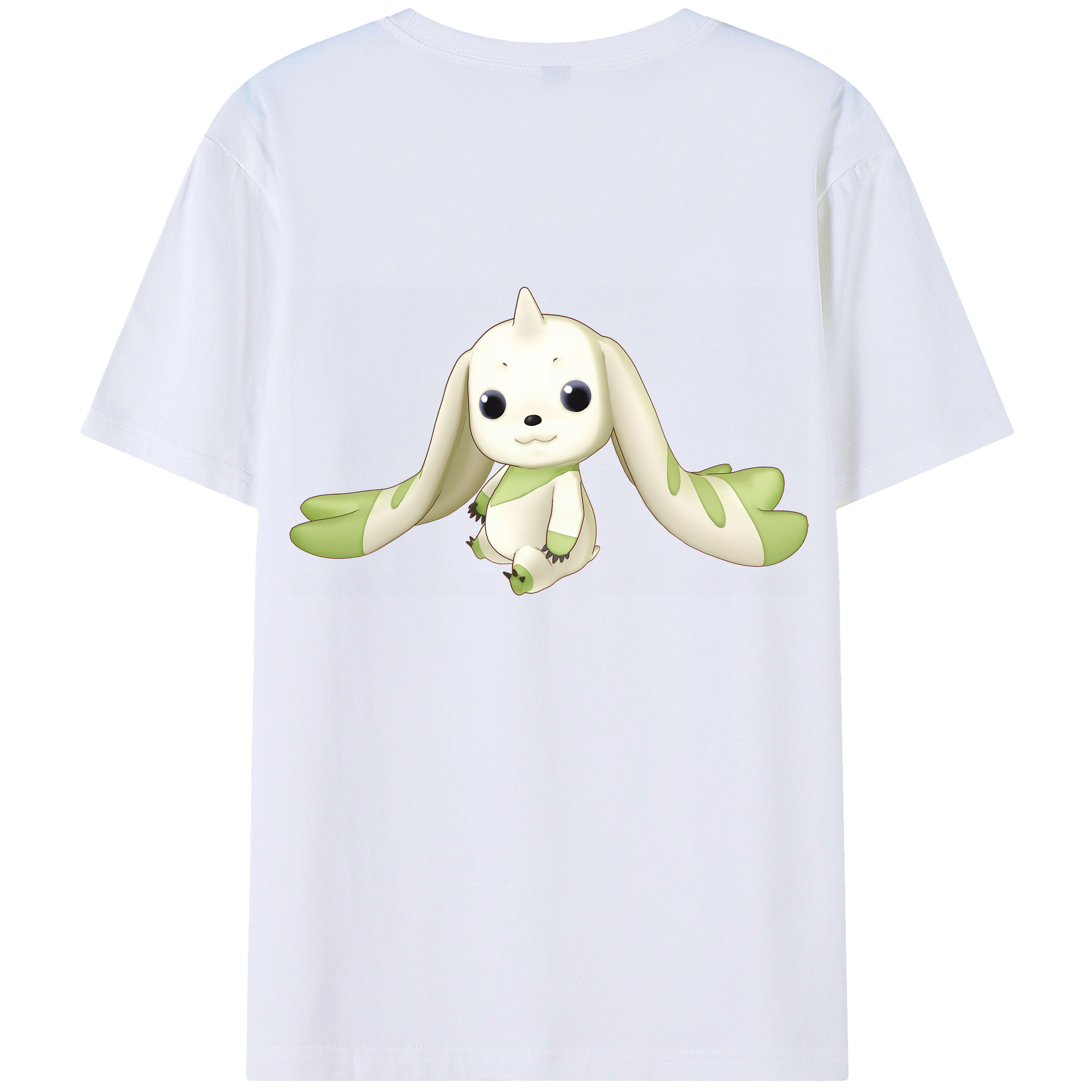 （画像用） Digimon デジタルモンスター/デジモン 綿100％ メンズ半袖Tシャツ（バックプリント） 通気性