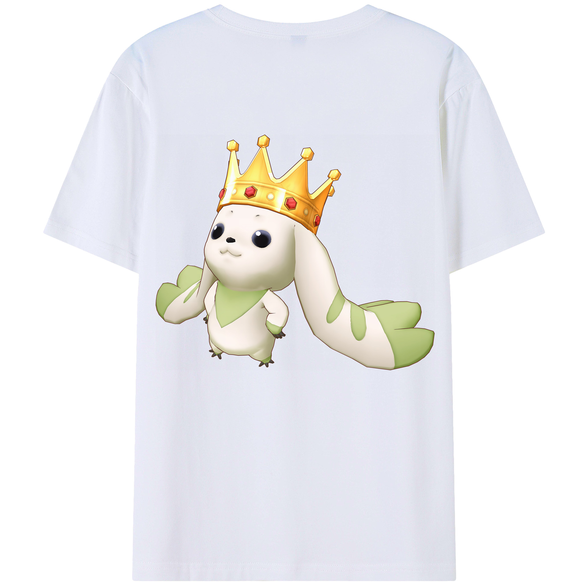 （画像用） Digimon デジタルモンスター/デジモン 綿100％ メンズ半袖Tシャツ（バックプリント） 通気性