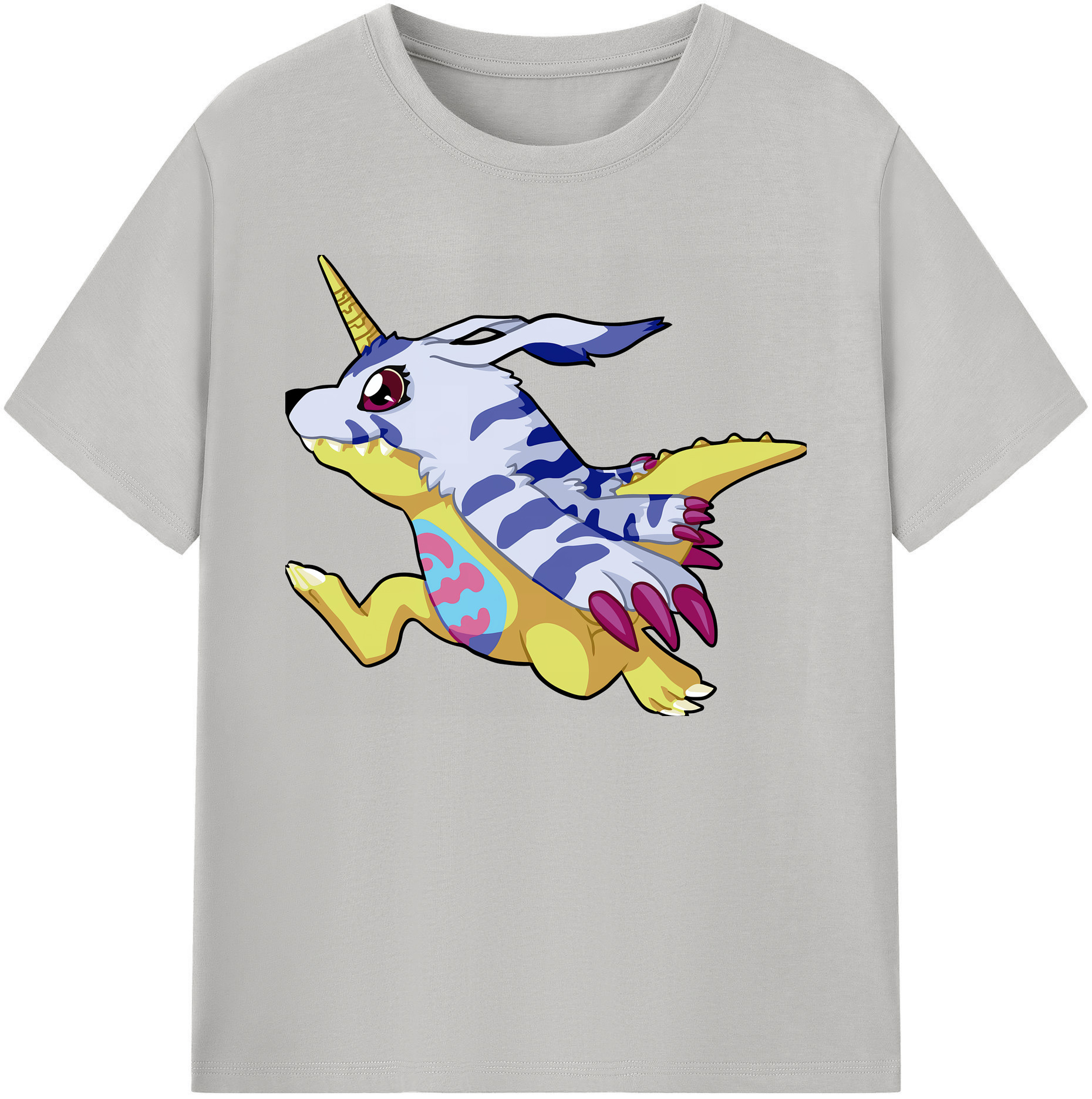 （画像用） Digimon デジタルモンスター/デジモン 綿100％ メンズ半袖Tシャツ｜肌触りやわらか＆通気性