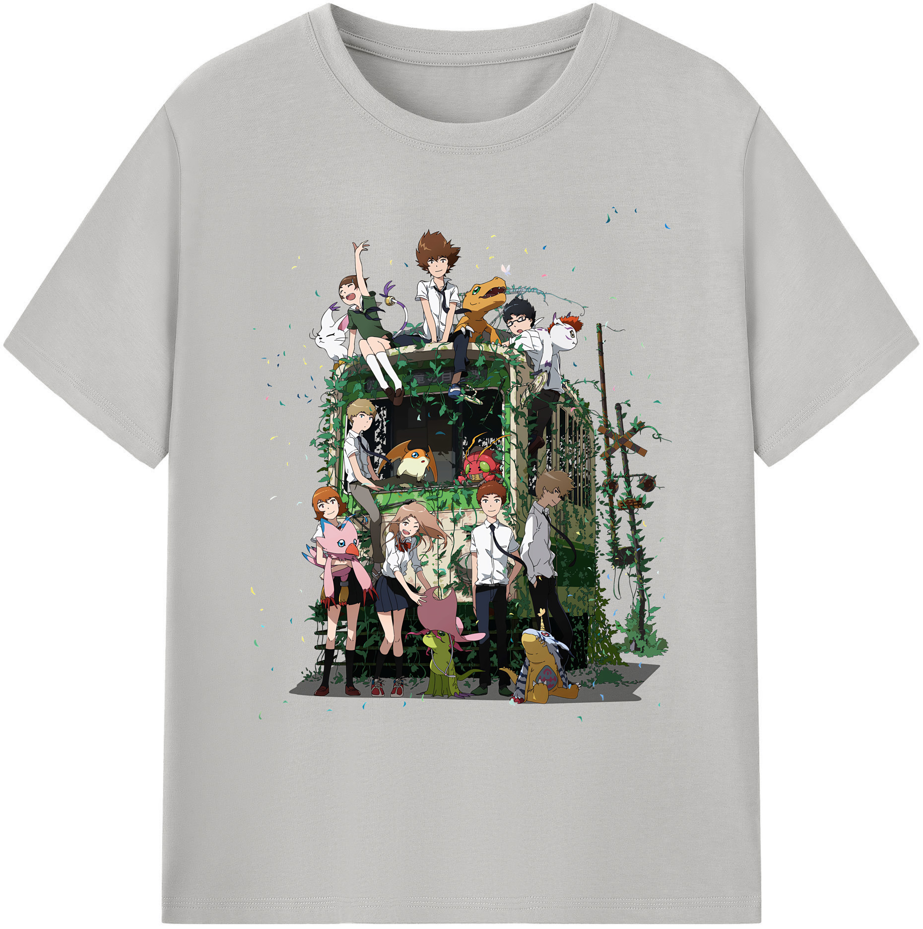 （画像用） Digimon デジタルモンスター/デジモン 綿100％ メンズ半袖Tシャツ｜肌触りやわらか＆通気性