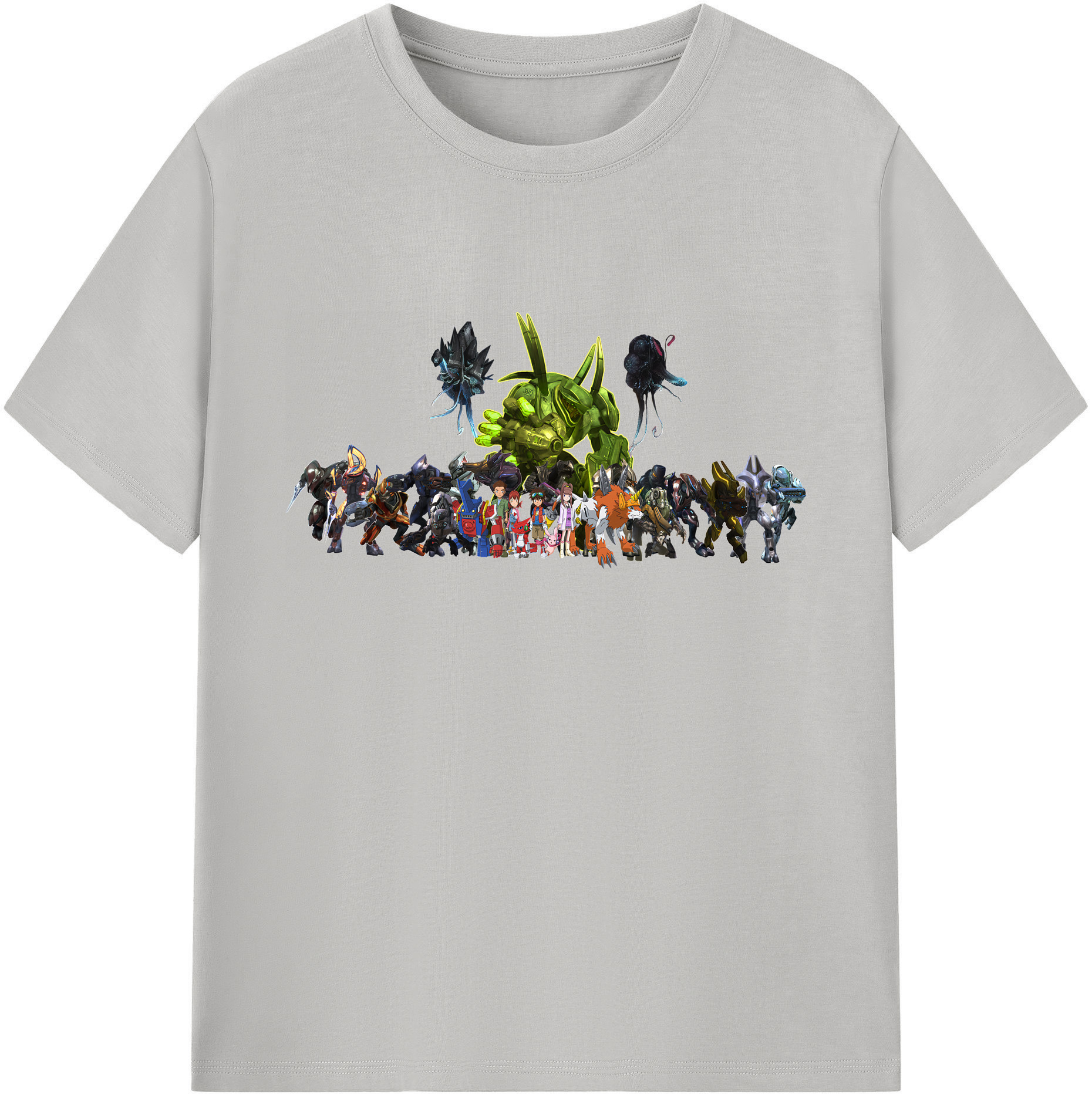 （画像用） Digimon デジタルモンスター/デジモン 綿100％ メンズ半袖Tシャツ｜肌触りやわらか＆通気性