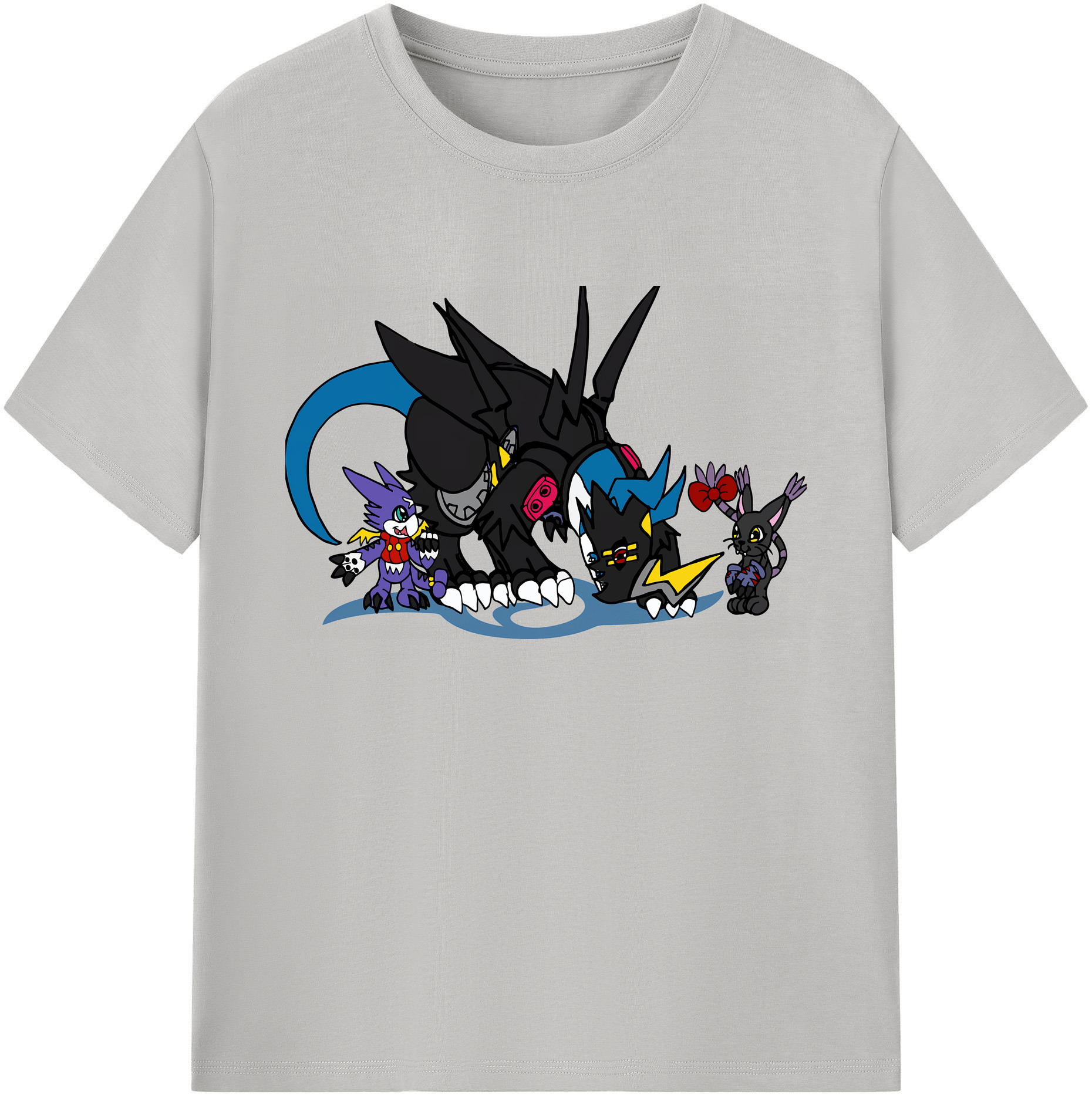 （画像用） Digimon デジタルモンスター/デジモン 綿100％ メンズ半袖Tシャツ｜肌触りやわらか＆通気性