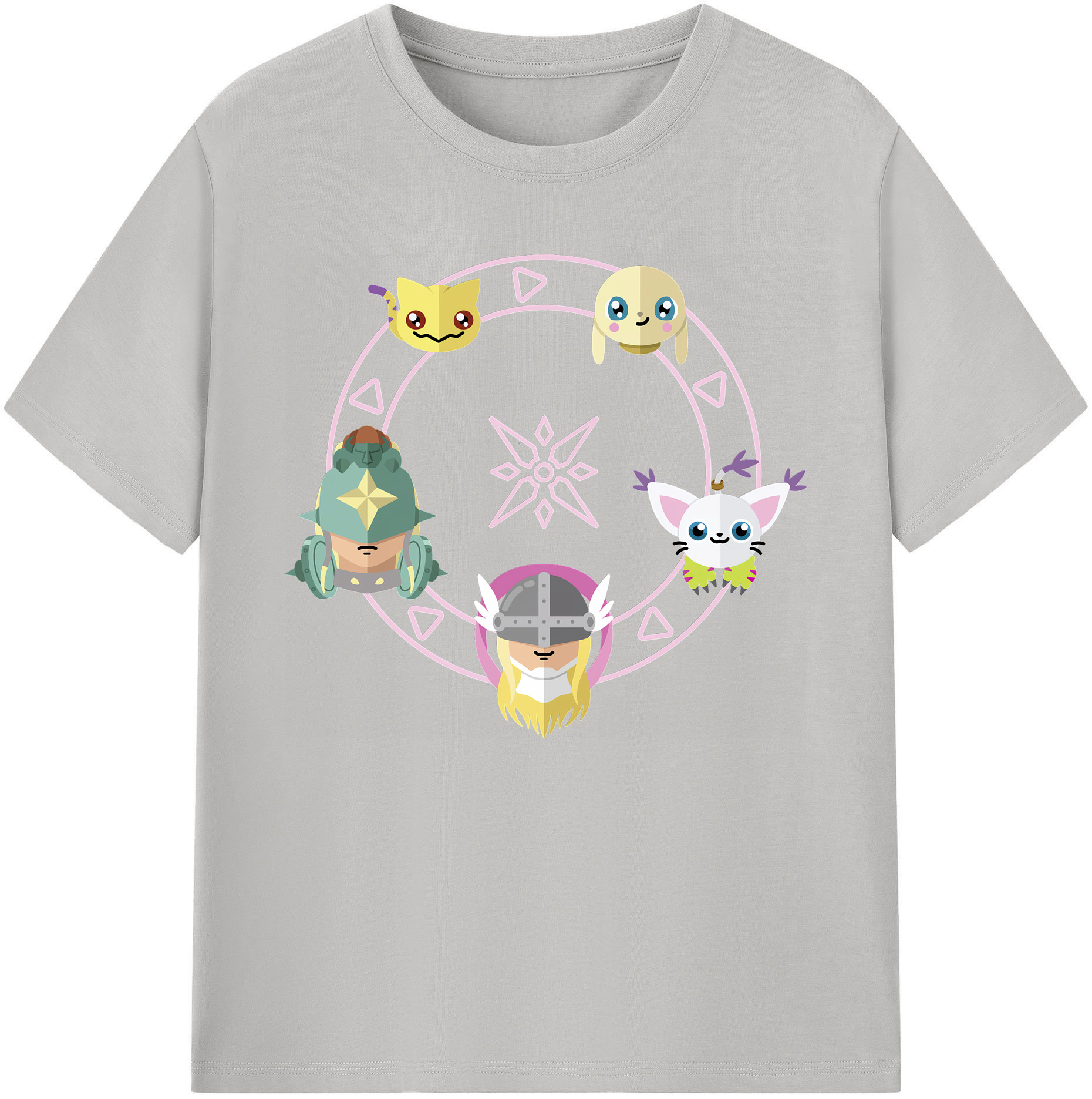 （画像用） Digimon デジタルモンスター/デジモン 綿100％ メンズ半袖Tシャツ｜肌触りやわらか＆通気性