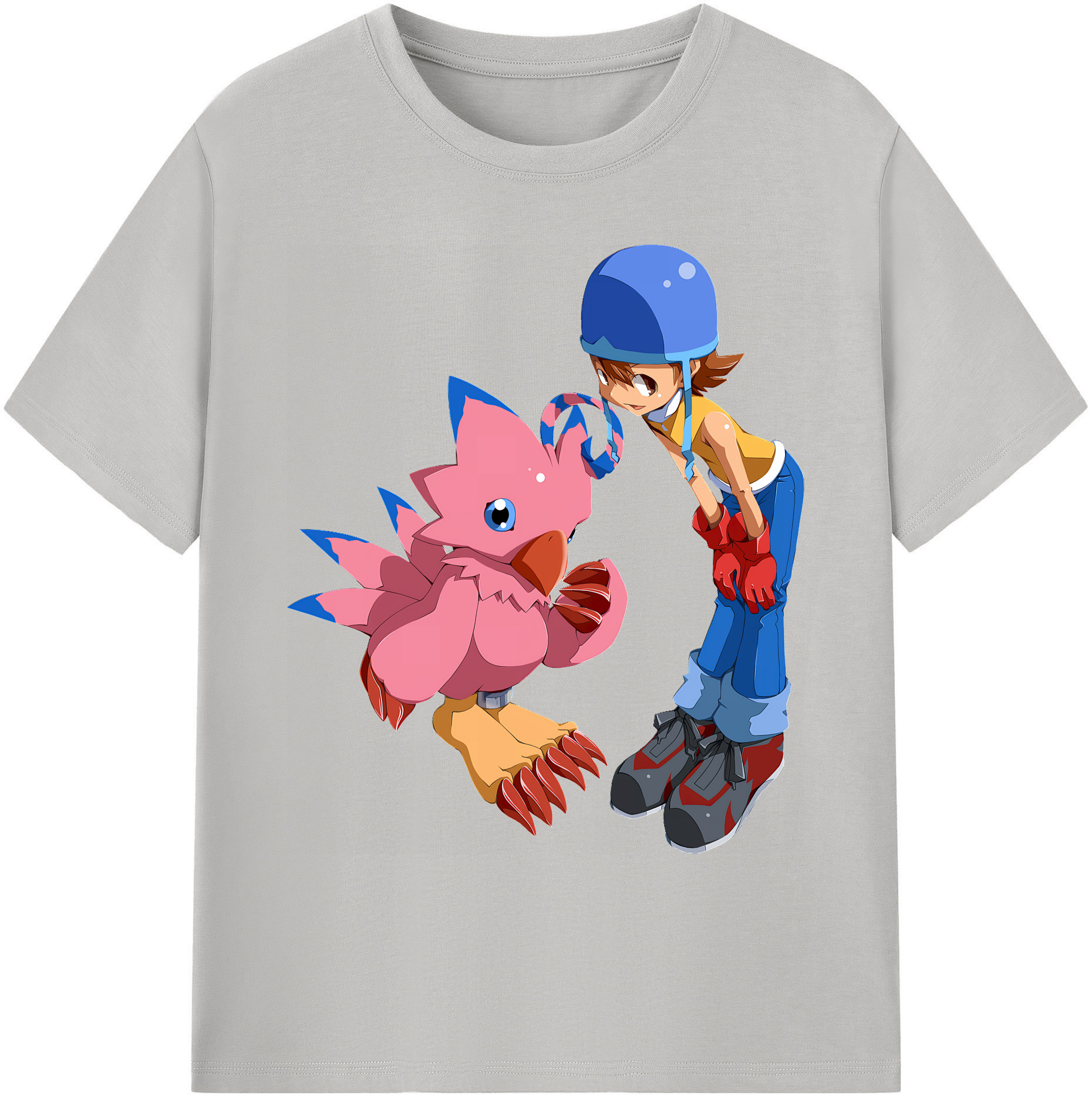 （画像用） Digimon デジタルモンスター/デジモン 綿100％ メンズ半袖Tシャツ｜肌触りやわらか＆通気性