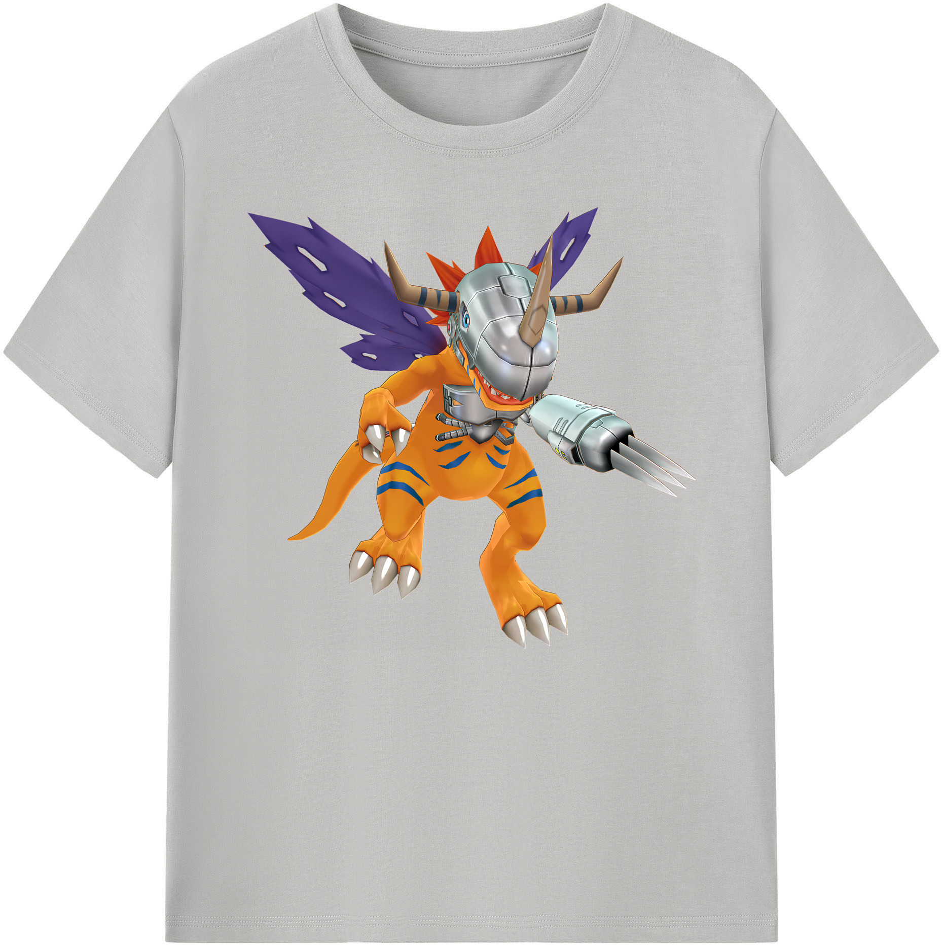 （画像用） Digimon デジタルモンスター/デジモン 綿100％ メンズ半袖Tシャツ｜肌触りやわらか＆通気性