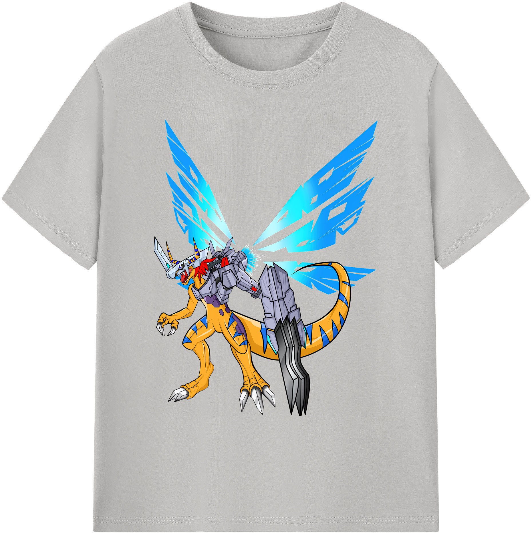 （画像用） Digimon デジタルモンスター/デジモン 綿100％ メンズ半袖Tシャツ｜肌触りやわらか＆通気性