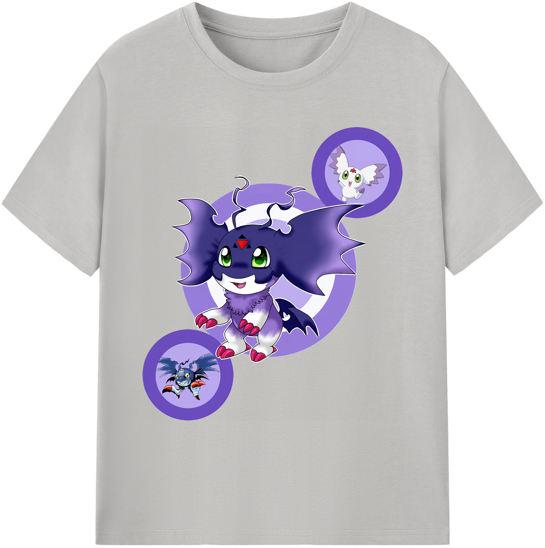 （画像用） Digimon デジタルモンスター/デジモン 綿100％ メンズ半袖Tシャツ｜肌触りやわらか＆通気性