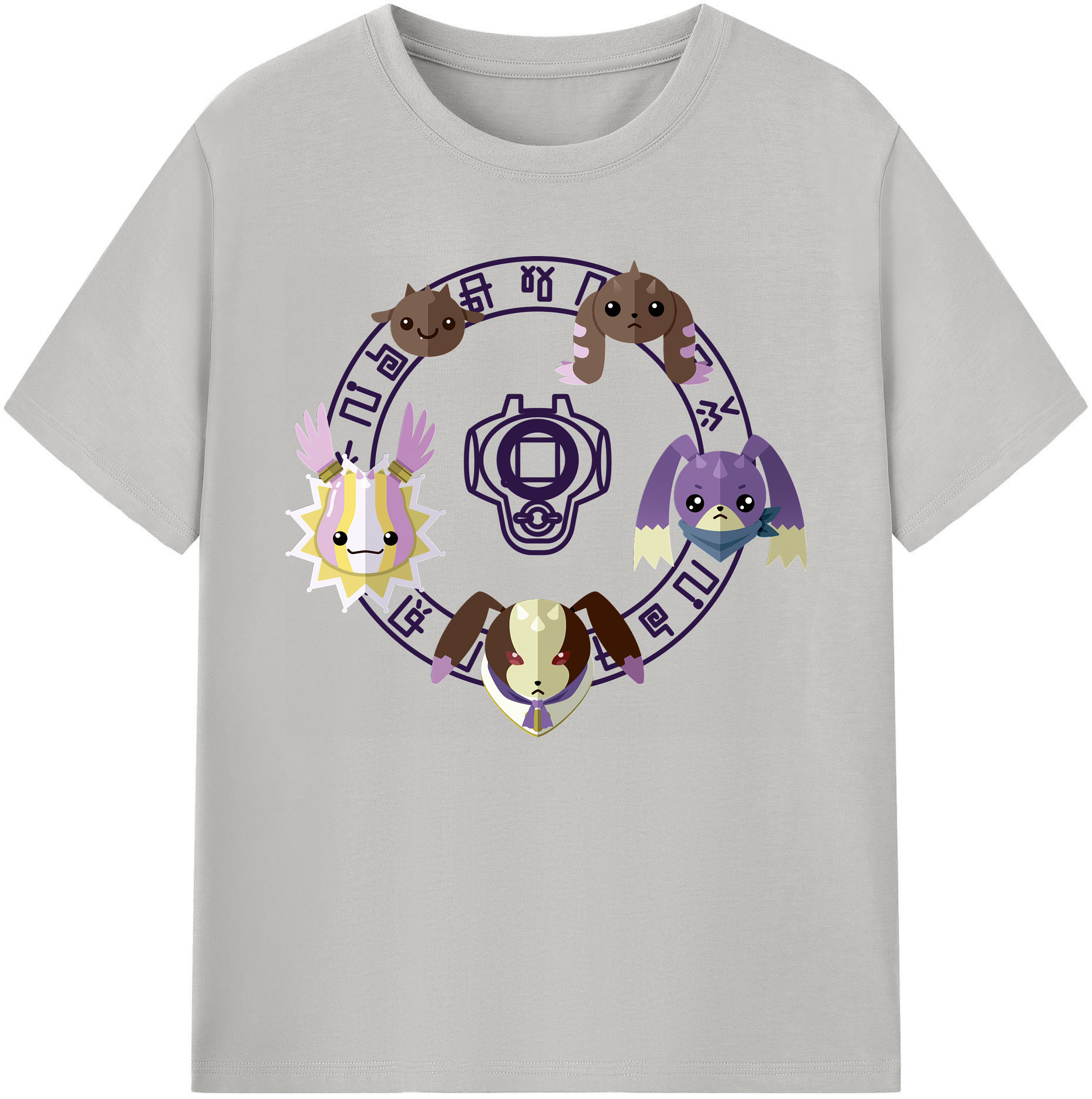 （画像用） Digimon デジタルモンスター/デジモン 綿100％ メンズ半袖Tシャツ｜肌触りやわらか＆通気性