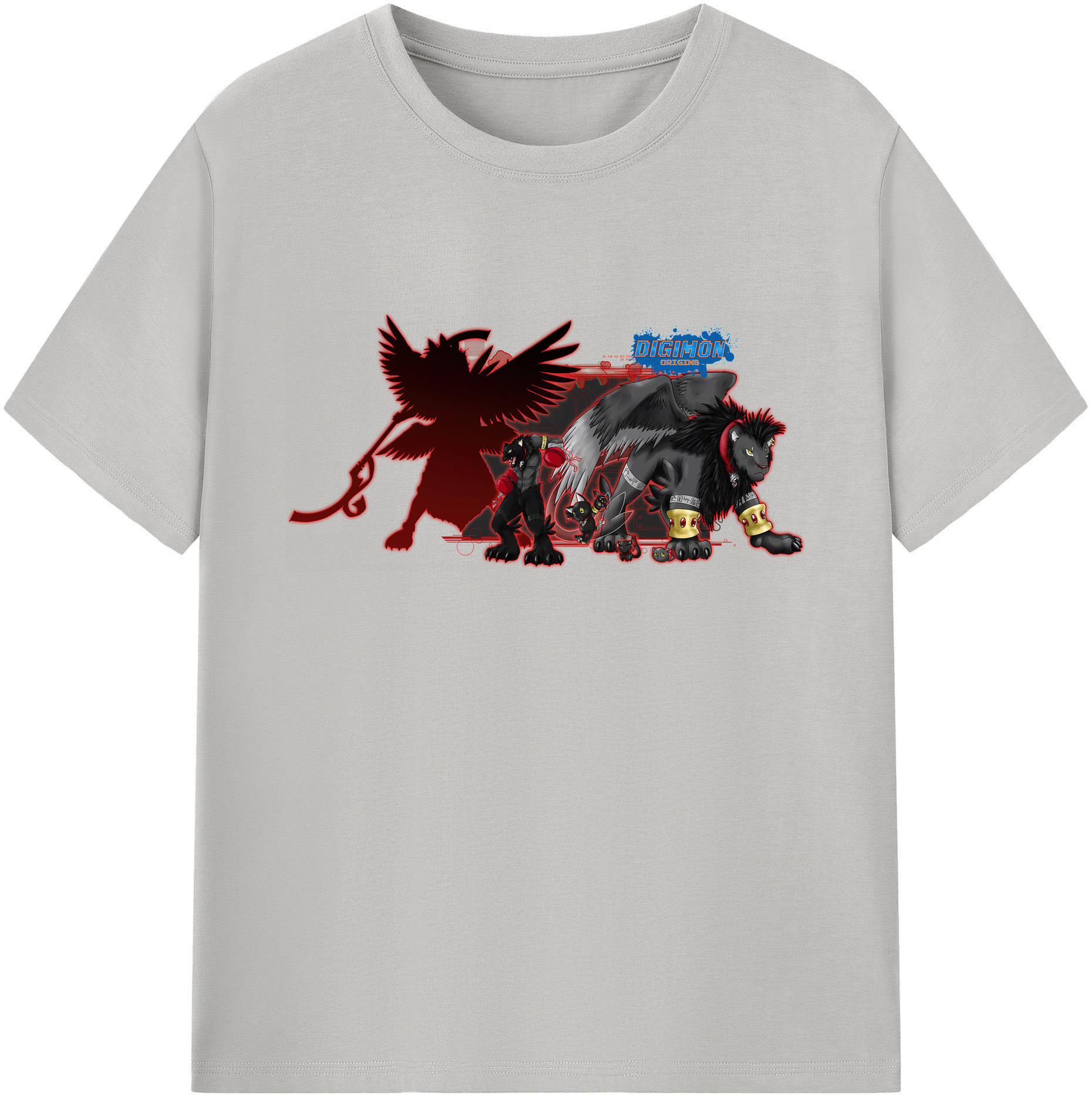（画像用） Digimon デジタルモンスター/デジモン 綿100％ メンズ半袖Tシャツ｜肌触りやわらか＆通気性