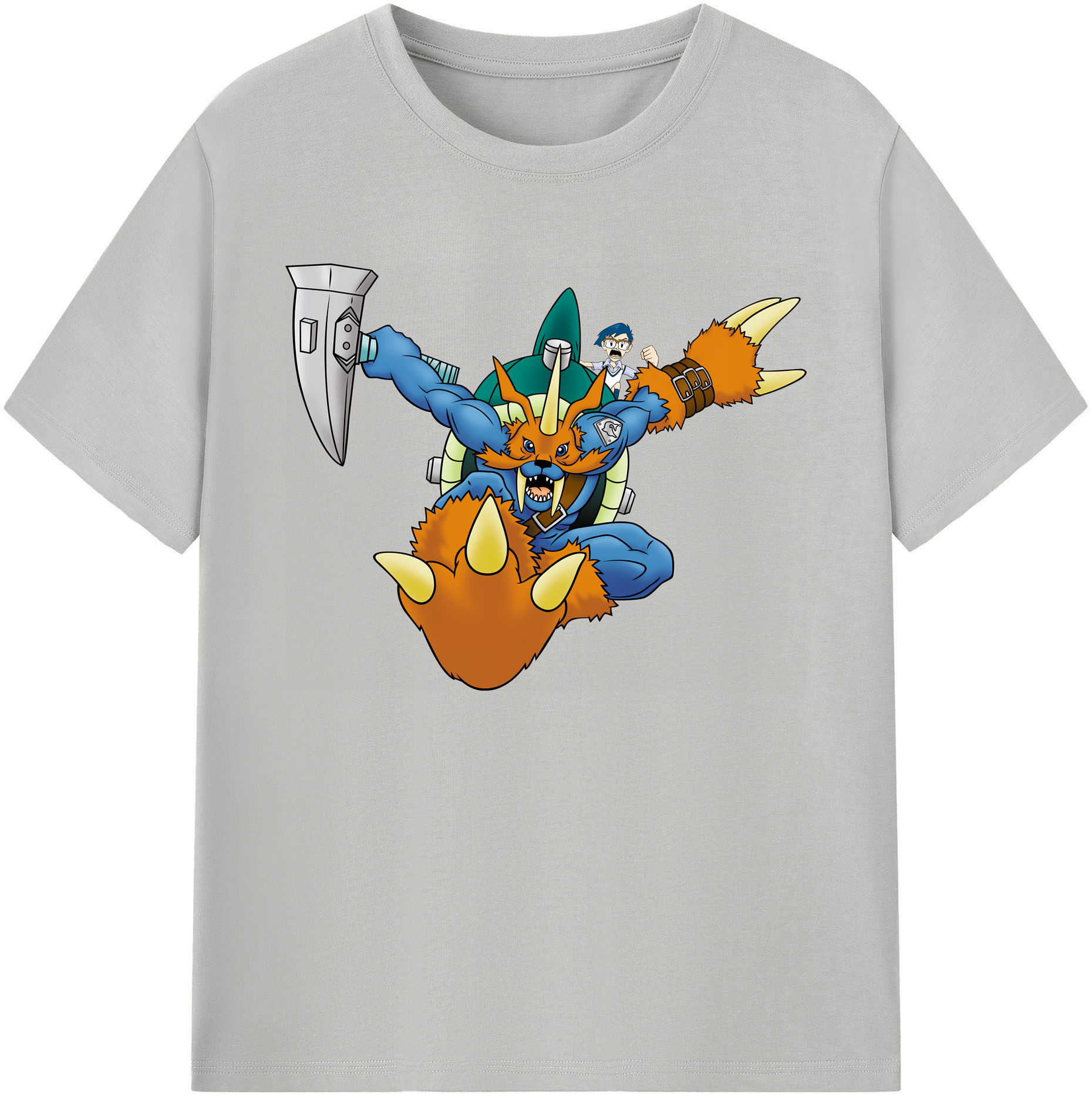 （画像用） Digimon デジタルモンスター/デジモン 綿100％ メンズ半袖Tシャツ｜肌触りやわらか＆通気性