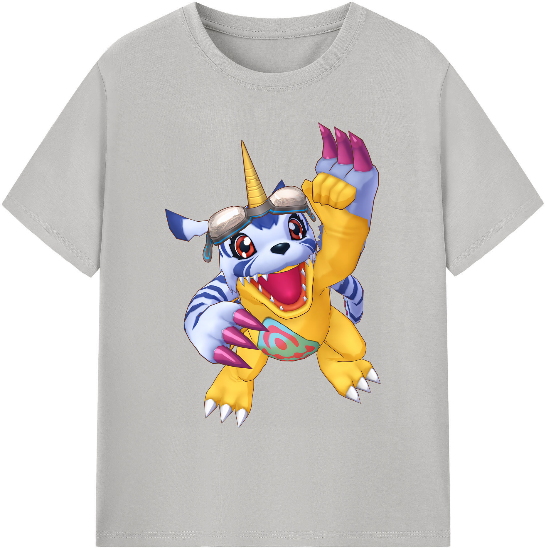 （画像用） Digimon デジタルモンスター/デジモン 綿100％ メンズ半袖Tシャツ｜肌触りやわらか＆通気性