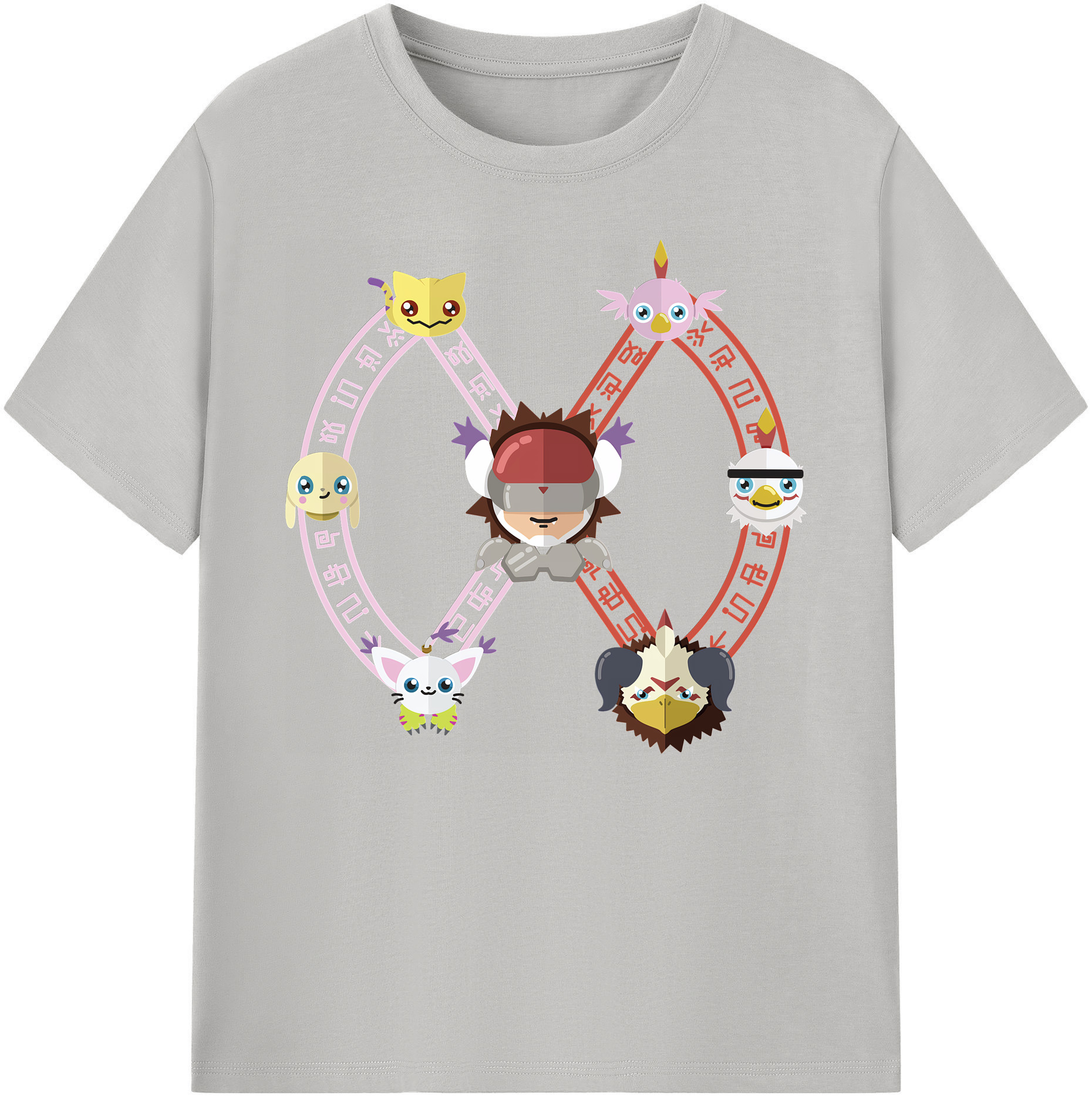 （画像用） Digimon デジタルモンスター/デジモン 綿100％ メンズ半袖Tシャツ｜肌触りやわらか＆通気性