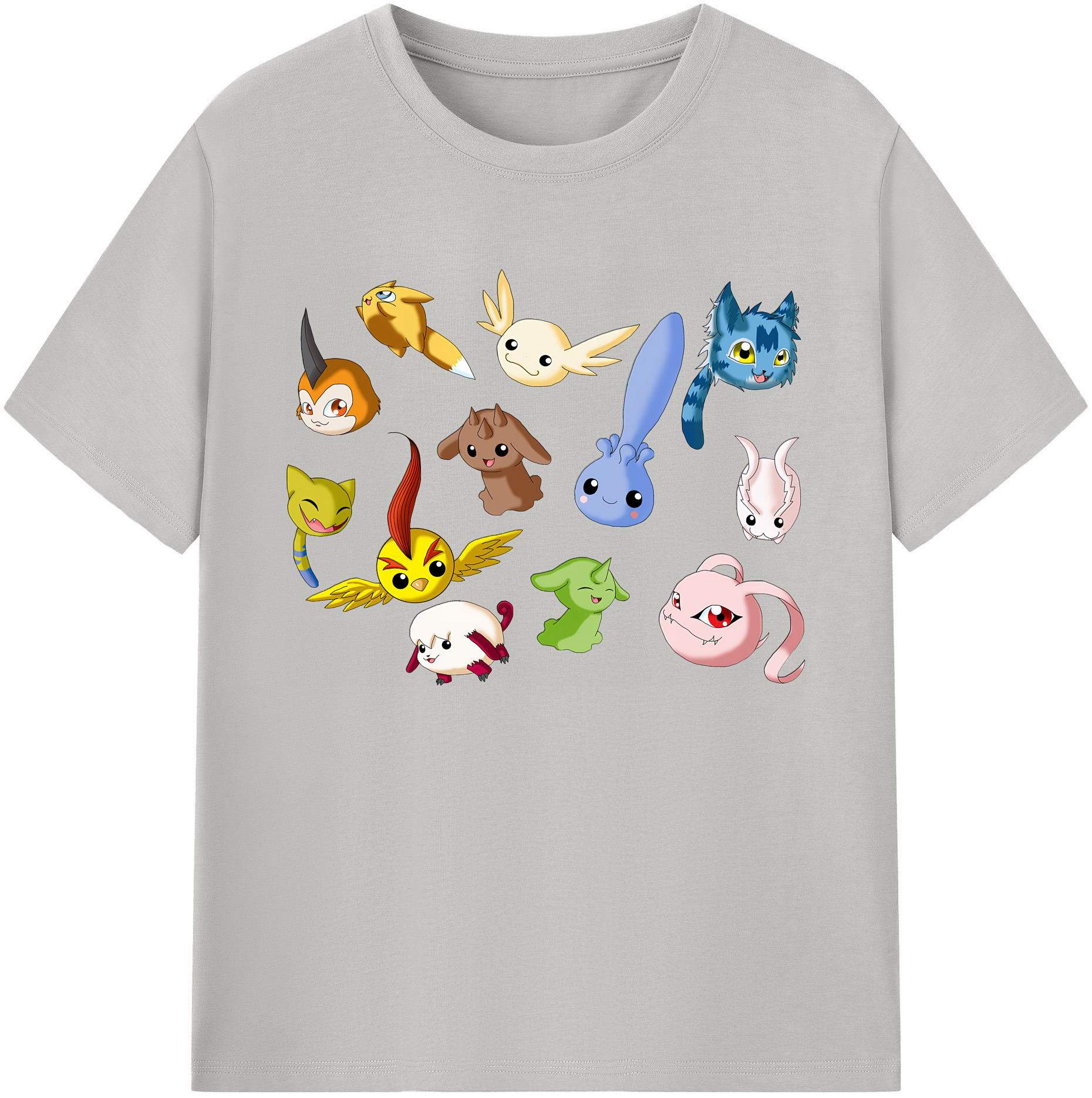 （画像用） Digimon デジタルモンスター/デジモン 綿100％ メンズ半袖Tシャツ｜肌触りやわらか＆通気性