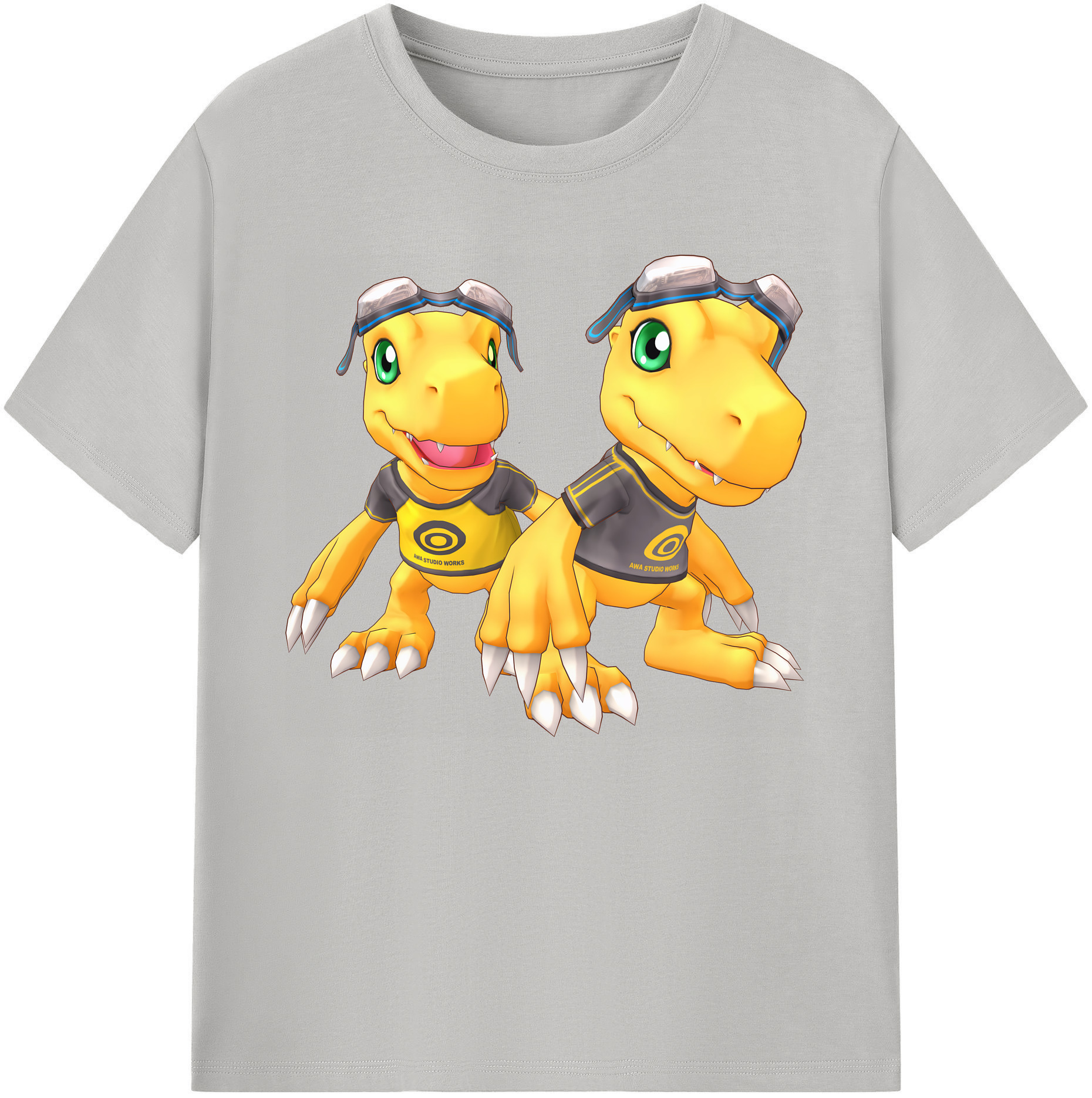 （画像用） Digimon デジタルモンスター/デジモン 綿100％ メンズ半袖Tシャツ｜肌触りやわらか＆通気性