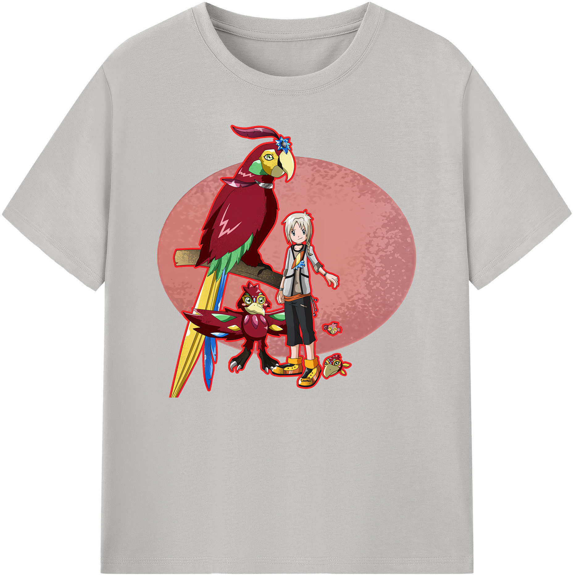 （画像用） Digimon デジタルモンスター/デジモン 綿100％ メンズ半袖Tシャツ｜肌触りやわらか＆通気性