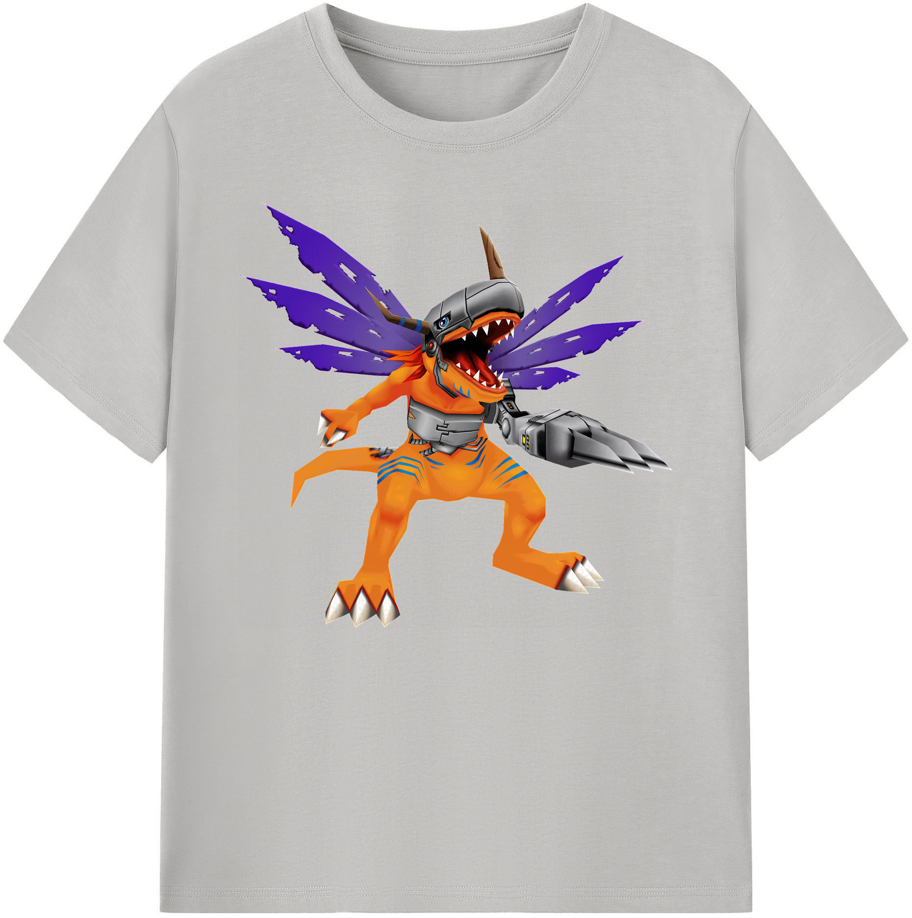 （画像用） Digimon デジタルモンスター/デジモン 綿100％ メンズ半袖Tシャツ｜肌触りやわらか＆通気性