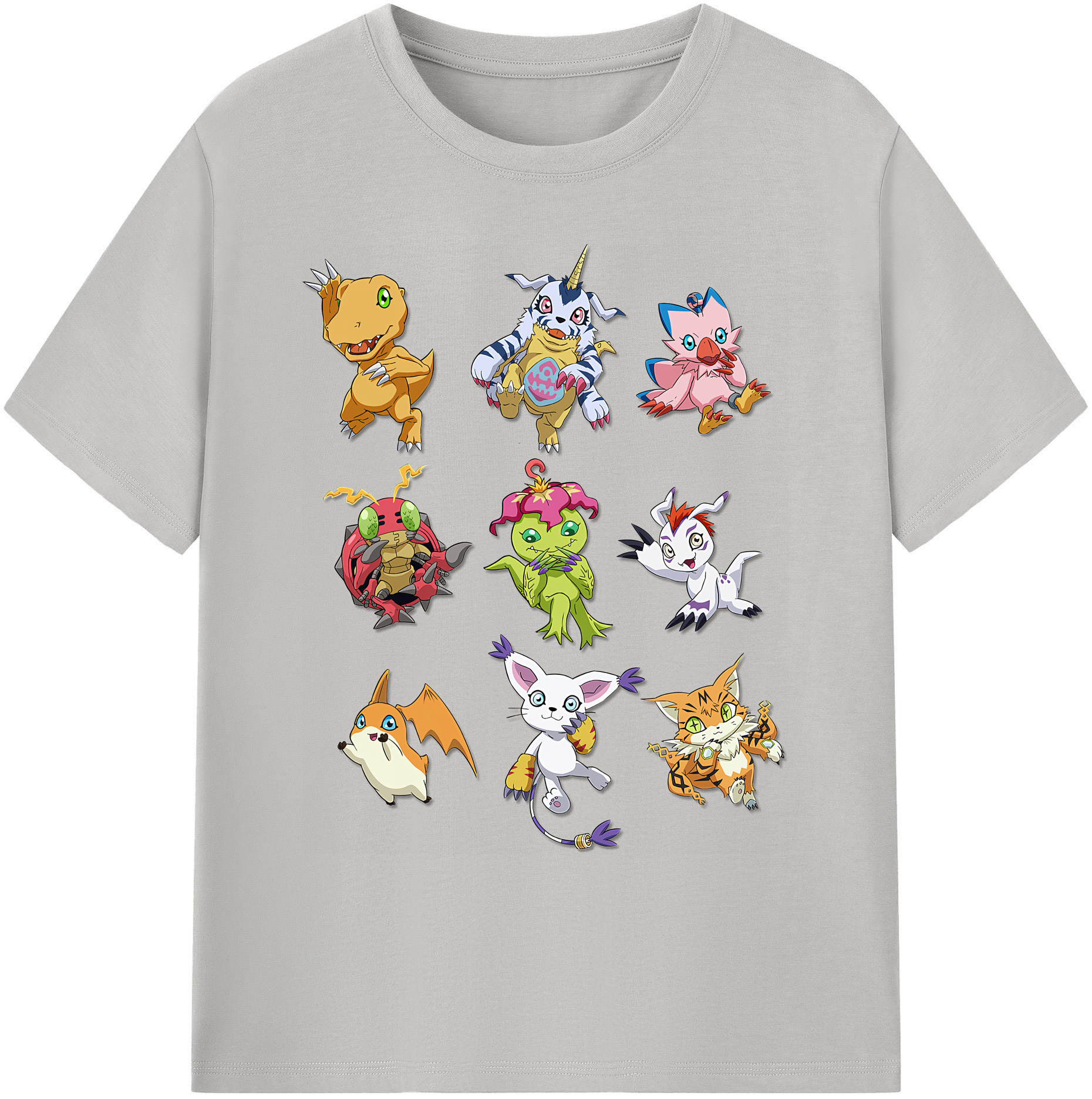 （画像用） Digimon デジタルモンスター/デジモン 綿100％ メンズ半袖Tシャツ｜肌触りやわらか＆通気性