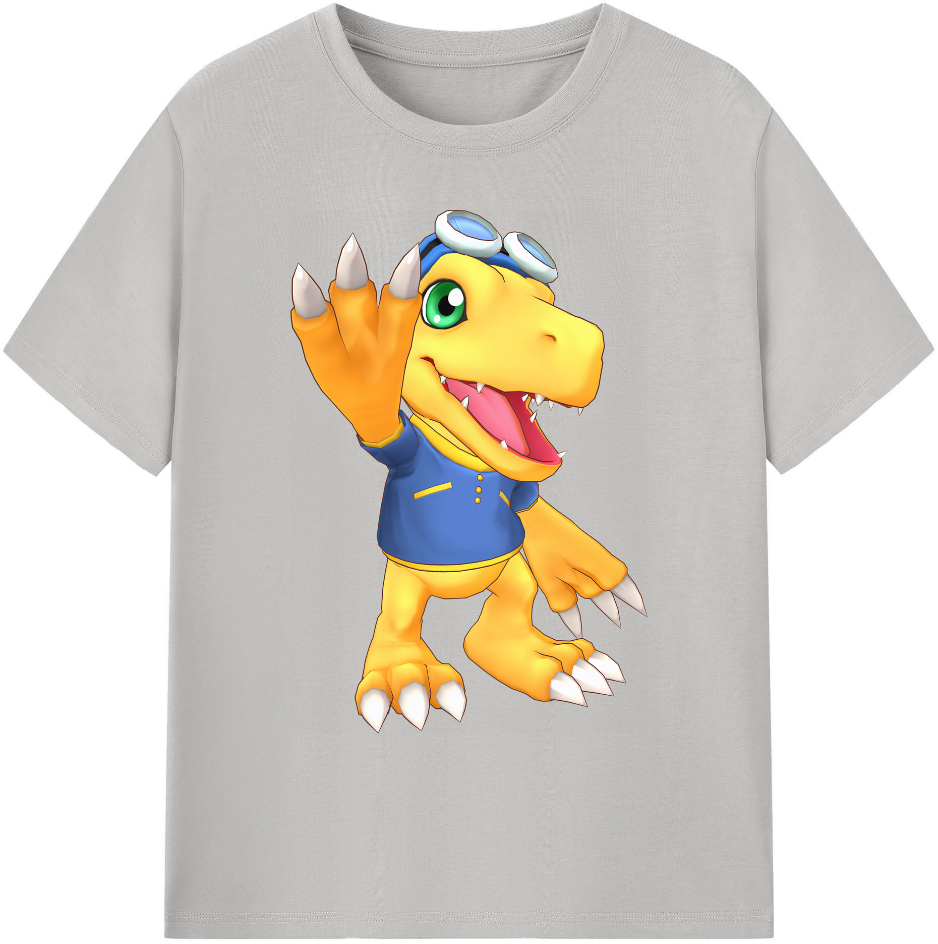 （画像用） Digimon デジタルモンスター/デジモン 綿100％ メンズ半袖Tシャツ｜肌触りやわらか＆通気性