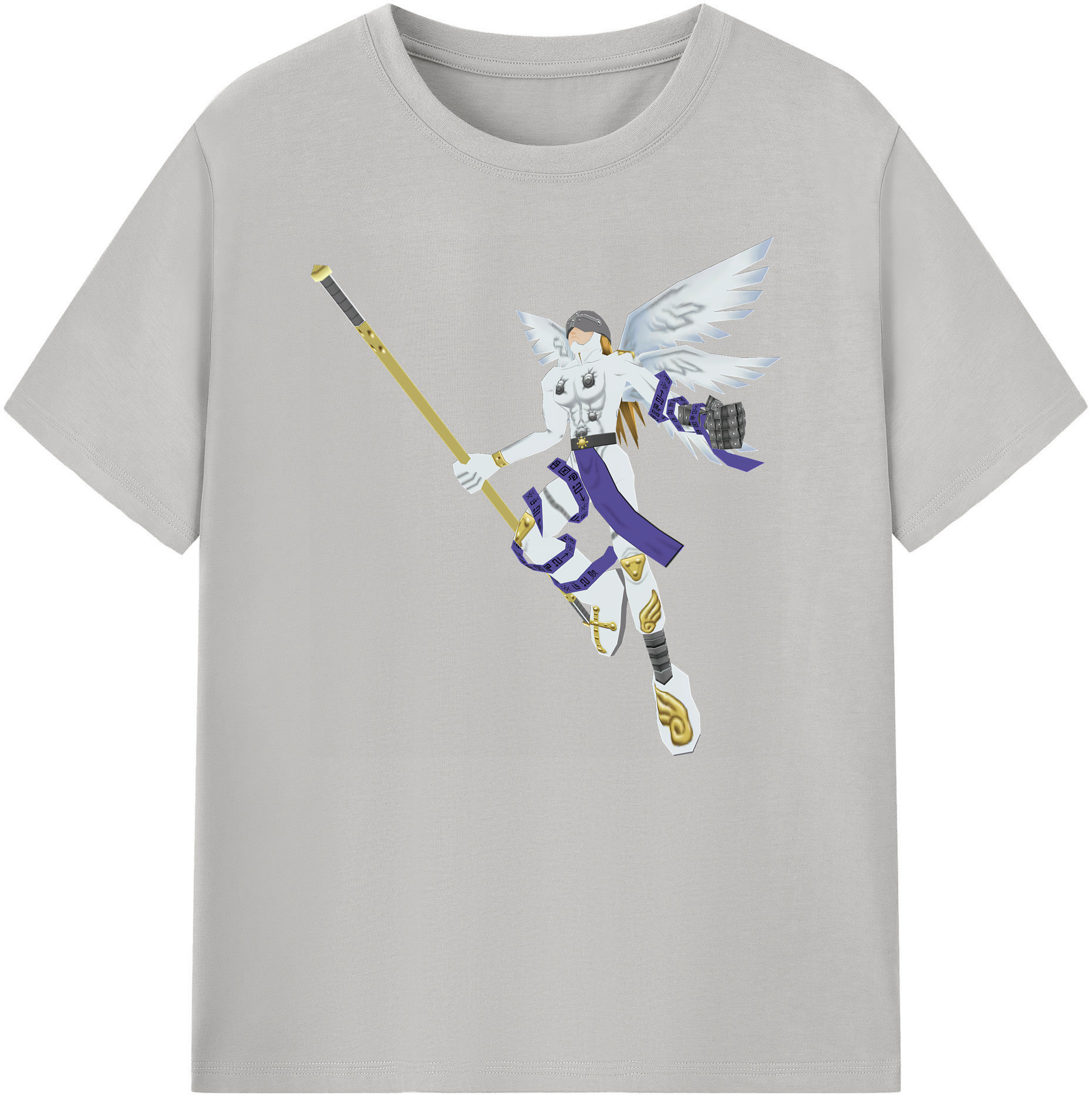 （画像用） Digimon デジタルモンスター/デジモン 綿100％ メンズ半袖Tシャツ｜肌触りやわらか＆通気性