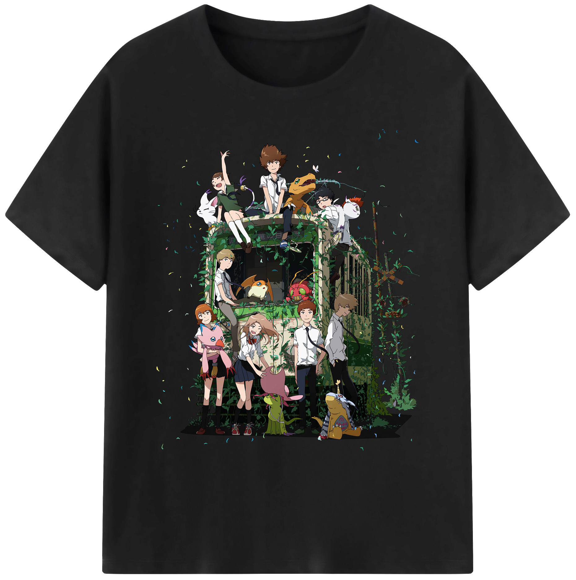 （画像用） Digimon デジタルモンスター/デジモン 綿100％ メンズ半袖Tシャツ｜肌触りやわらか＆通気性