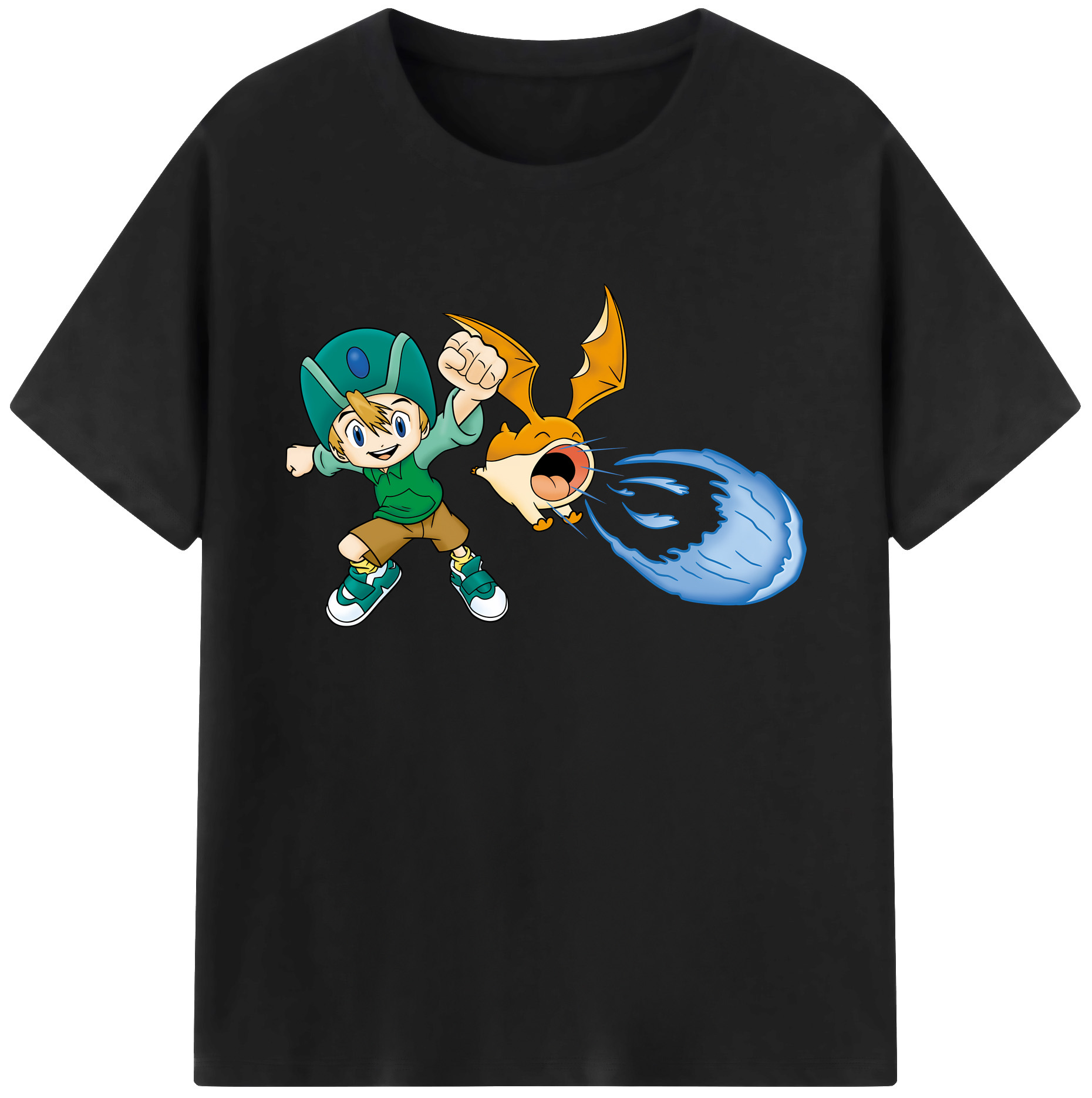 （画像用） Digimon デジタルモンスター/デジモン 綿100％ メンズ半袖Tシャツ｜肌触りやわらか＆通気性