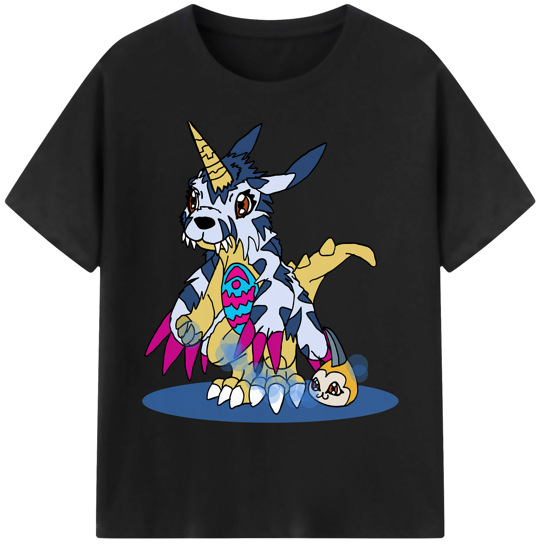 （画像用） Digimon デジタルモンスター/デジモン 綿100％ メンズ半袖Tシャツ｜肌触りやわらか＆通気性