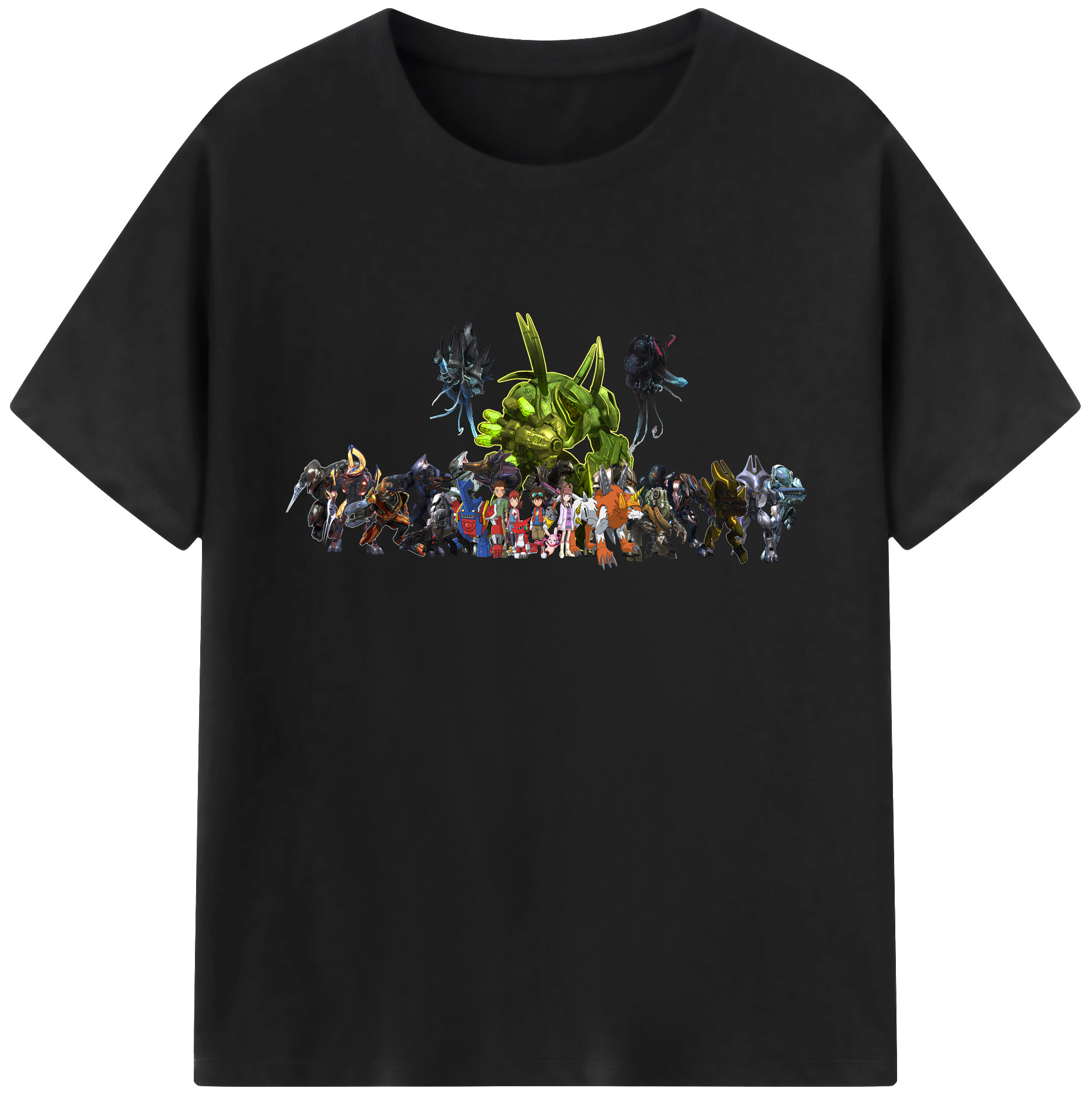 （画像用） Digimon デジタルモンスター/デジモン 綿100％ メンズ半袖Tシャツ｜肌触りやわらか＆通気性