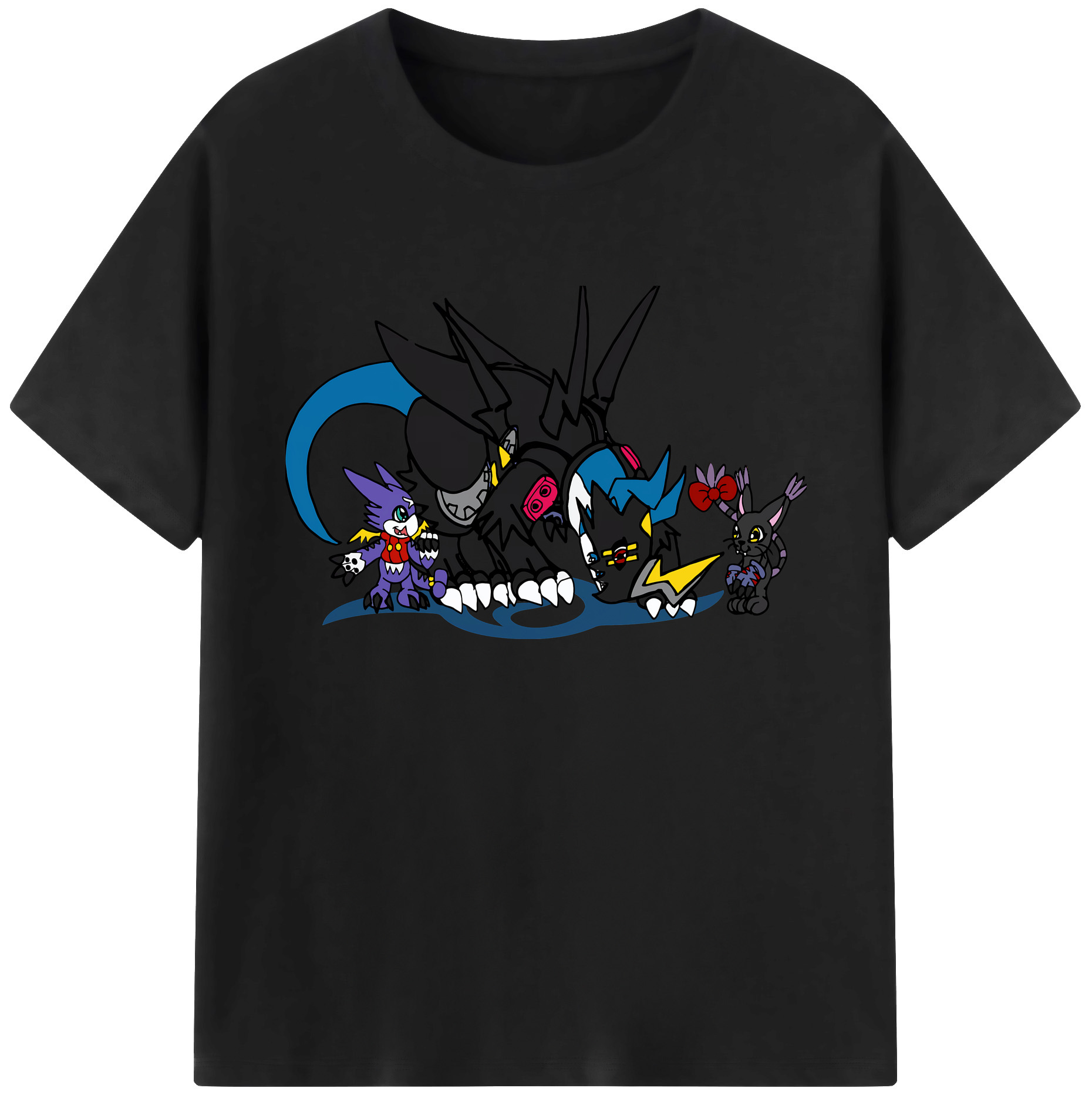 （画像用） Digimon デジタルモンスター/デジモン 綿100％ メンズ半袖Tシャツ｜肌触りやわらか＆通気性