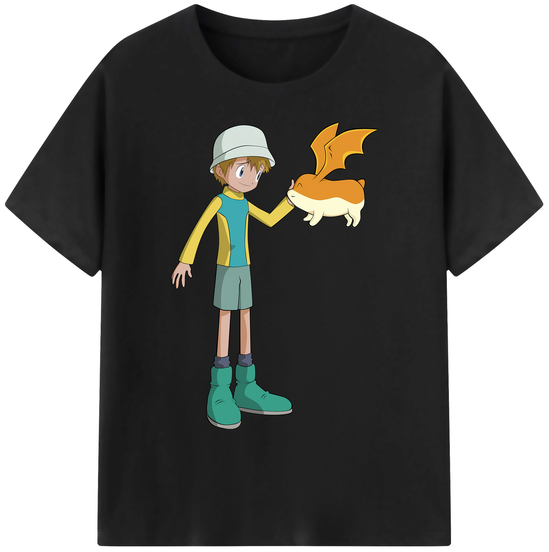 （画像用） Digimon デジタルモンスター/デジモン 綿100％ メンズ半袖Tシャツ｜肌触りやわらか＆通気性