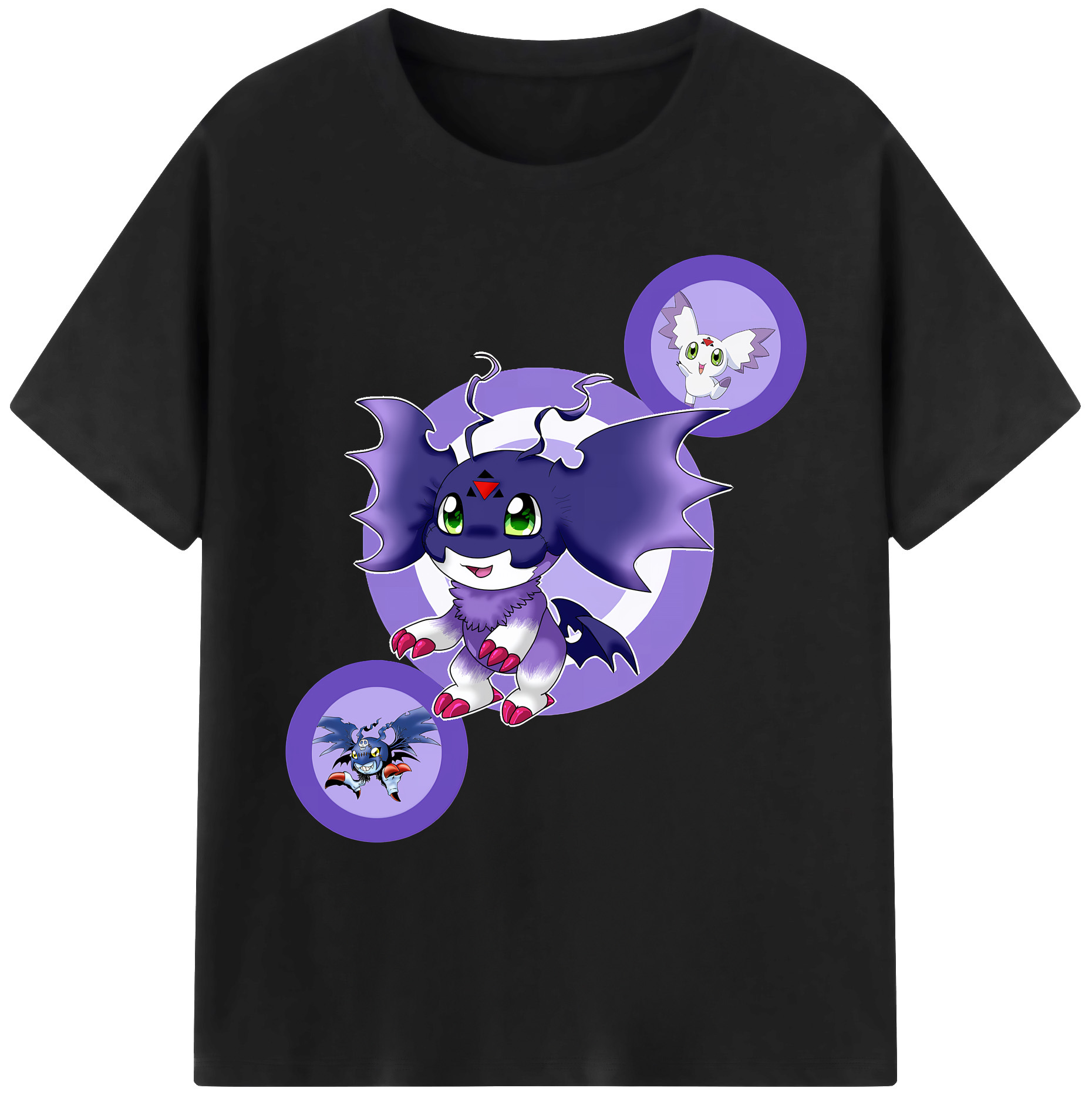 （画像用） Digimon デジタルモンスター/デジモン 綿100％ メンズ半袖Tシャツ｜肌触りやわらか＆通気性