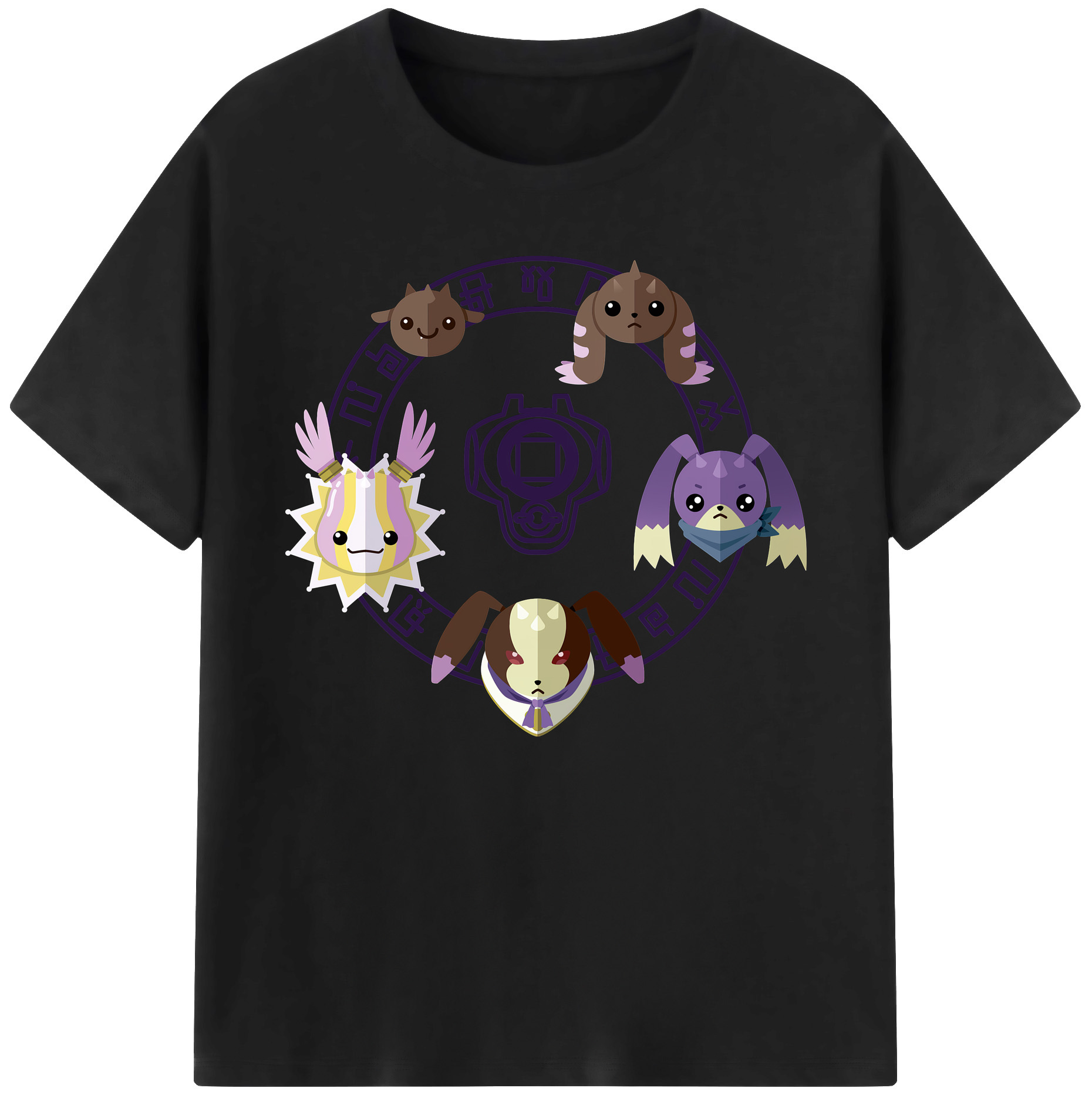 （画像用） Digimon デジタルモンスター/デジモン 綿100％ メンズ半袖Tシャツ｜肌触りやわらか＆通気性