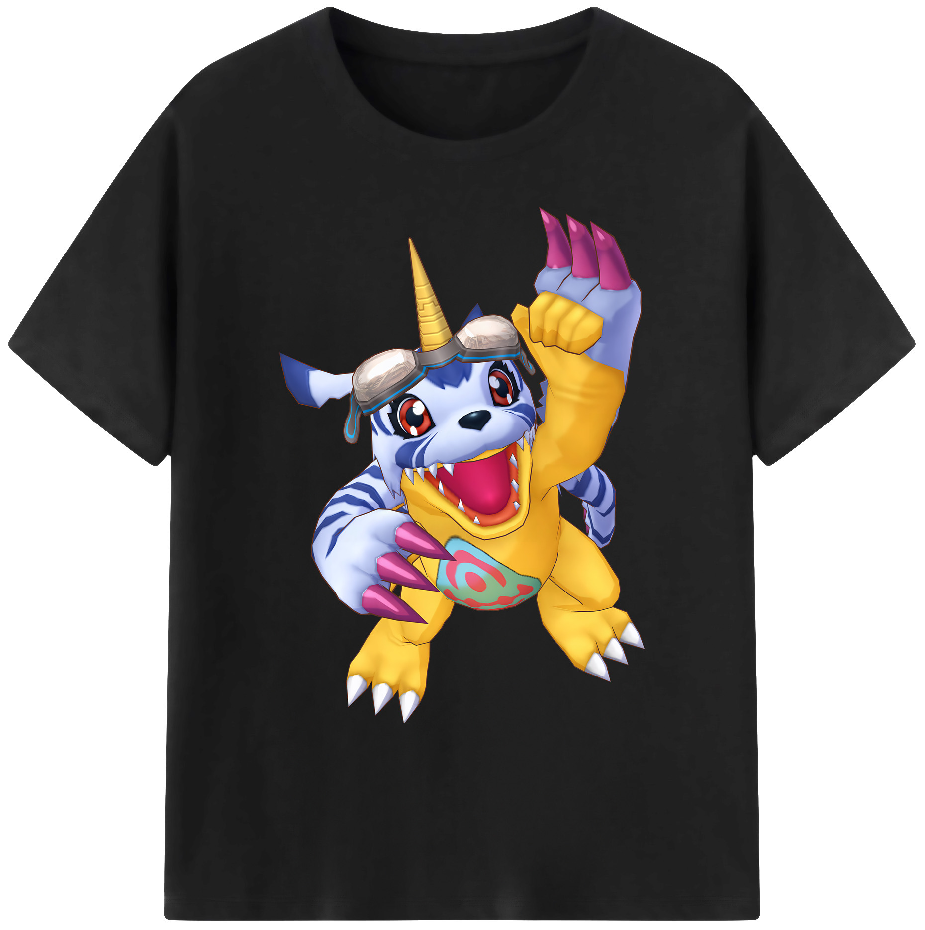 （画像用） Digimon デジタルモンスター/デジモン 綿100％ メンズ半袖Tシャツ｜肌触りやわらか＆通気性