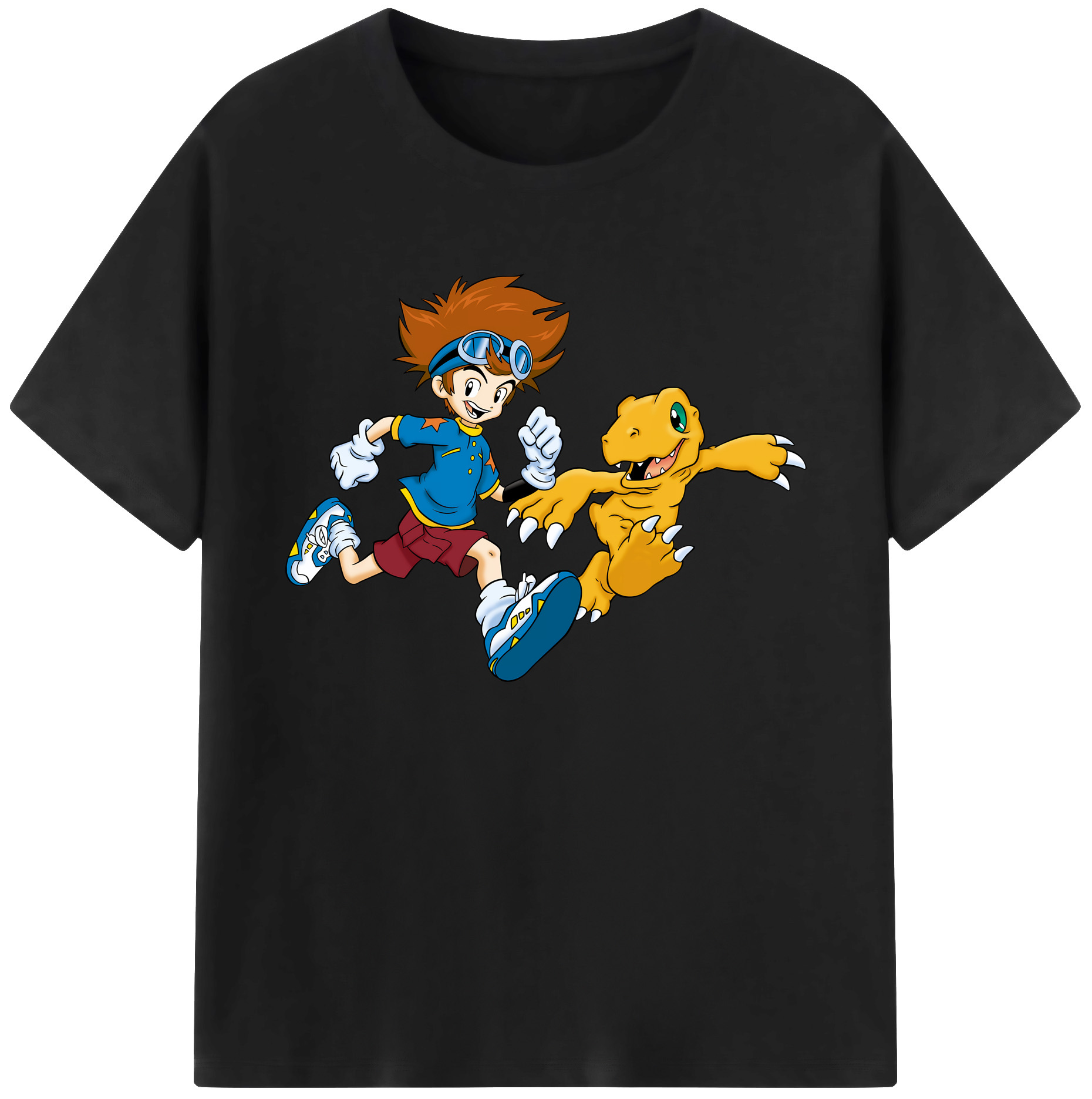 （画像用） Digimon デジタルモンスター/デジモン 綿100％ メンズ半袖Tシャツ｜肌触りやわらか＆通気性