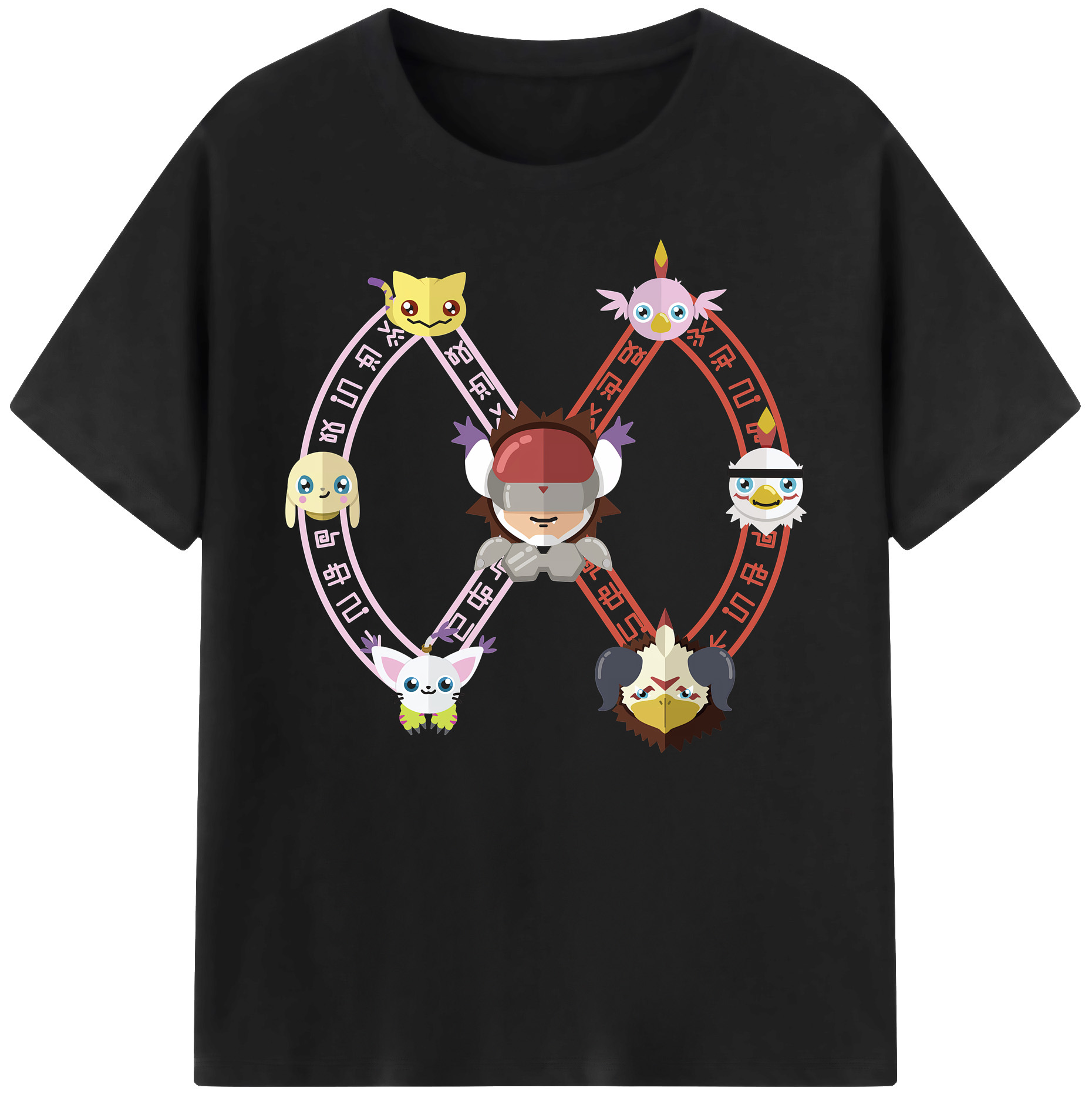 （画像用） Digimon デジタルモンスター/デジモン 綿100％ メンズ半袖Tシャツ｜肌触りやわらか＆通気性