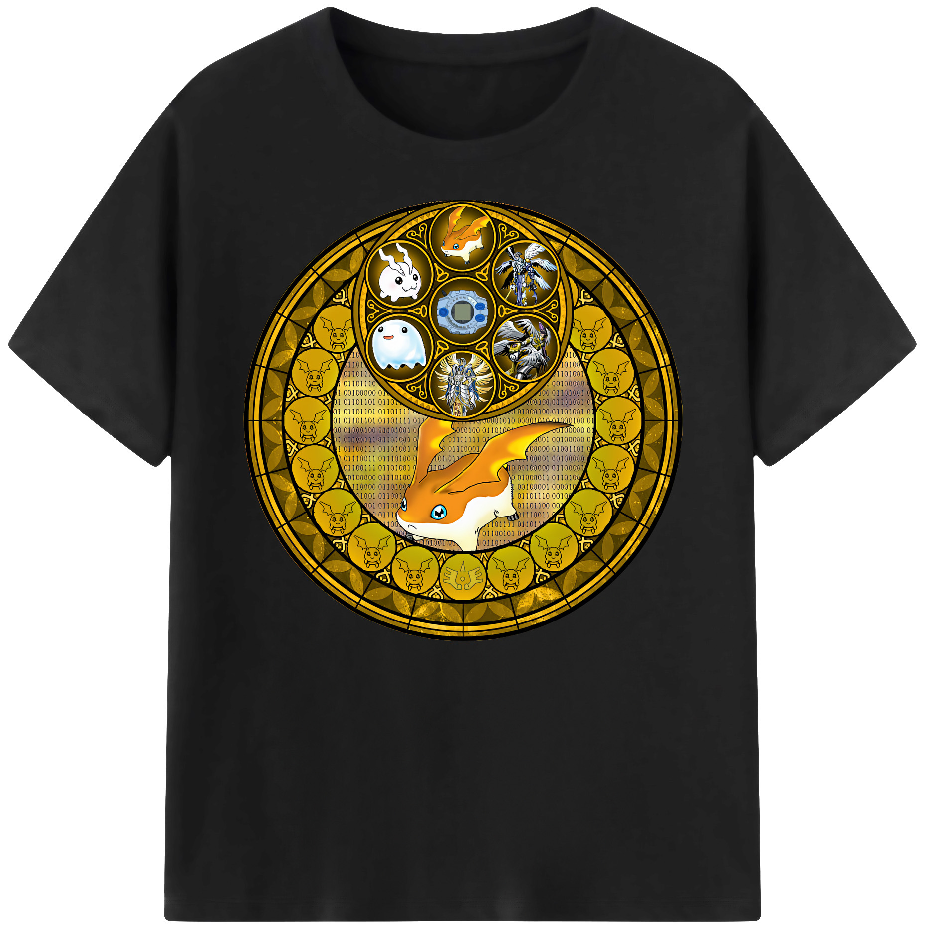 （画像用） Digimon デジタルモンスター/デジモン 綿100％ メンズ半袖Tシャツ｜肌触りやわらか＆通気性