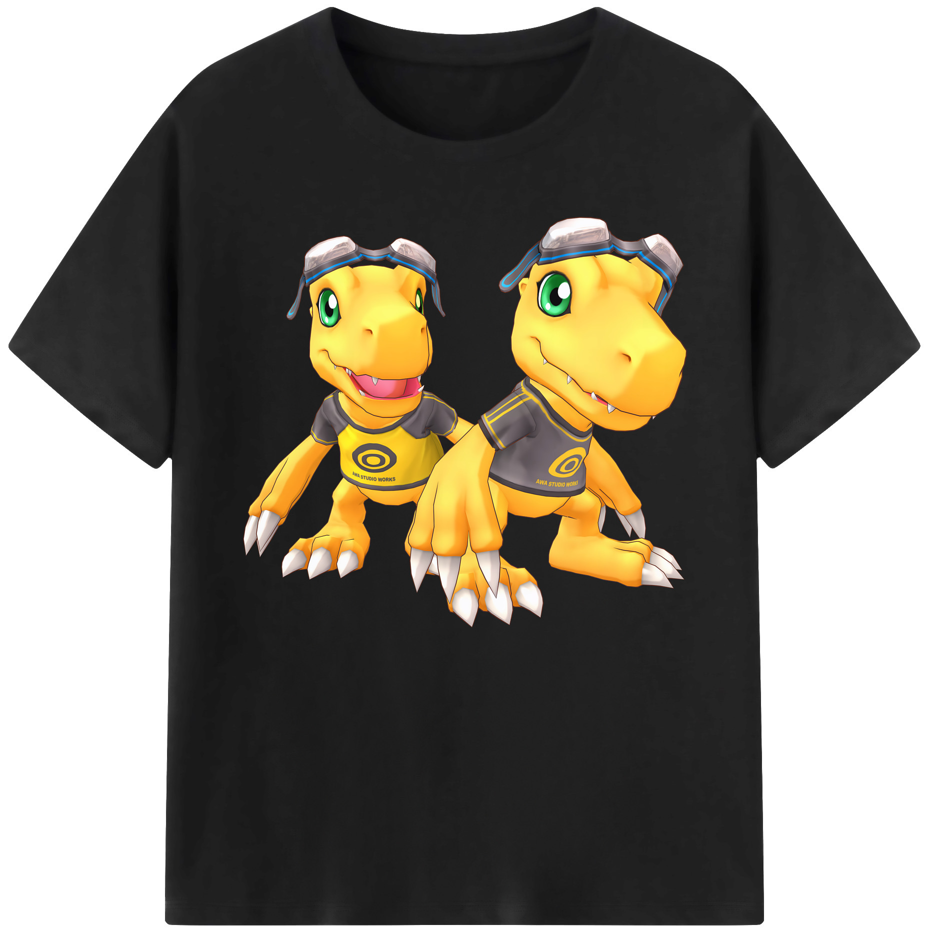 （画像用） Digimon デジタルモンスター/デジモン 綿100％ メンズ半袖Tシャツ｜肌触りやわらか＆通気性