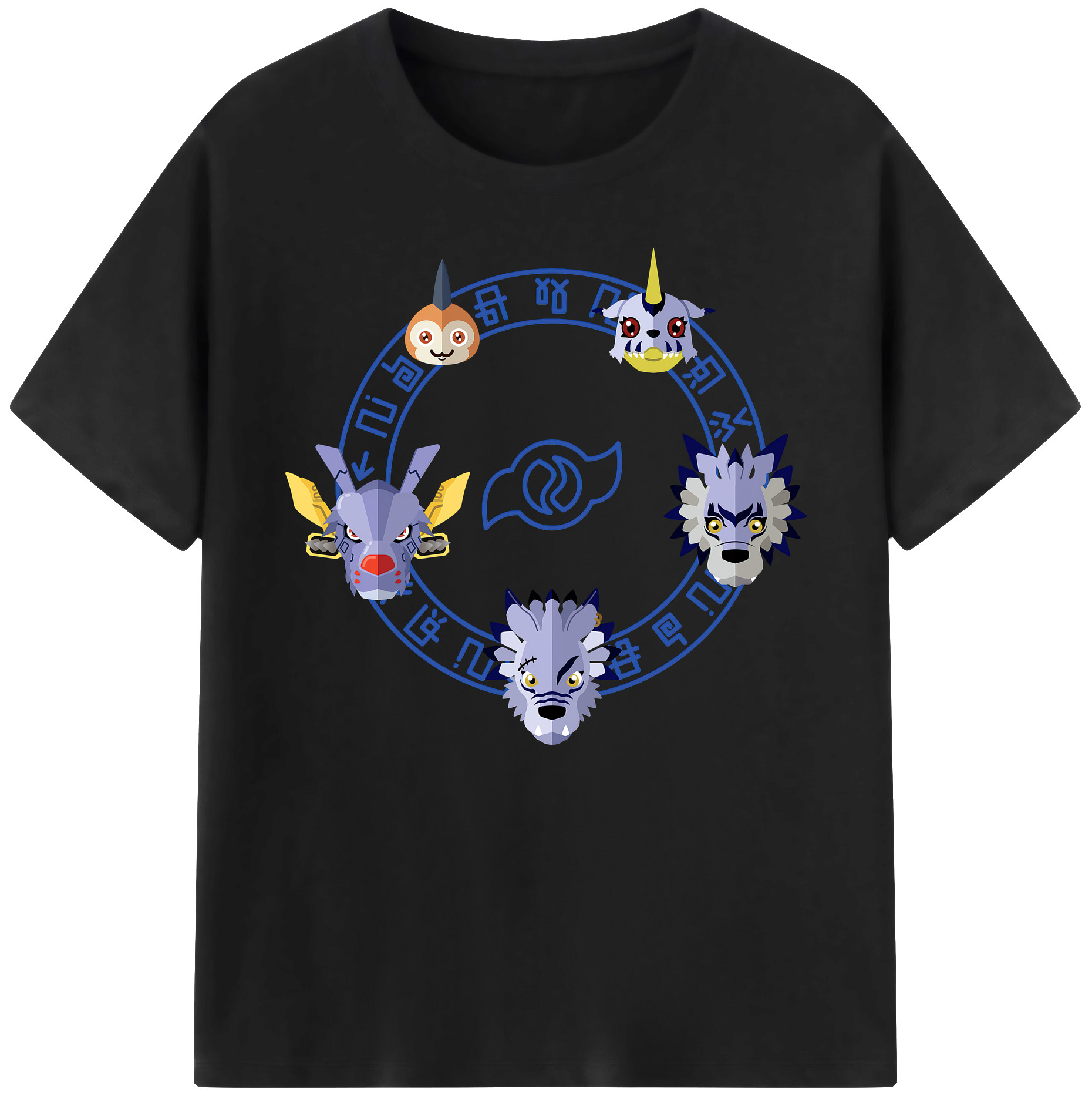（画像用） Digimon デジタルモンスター/デジモン 綿100％ メンズ半袖Tシャツ｜肌触りやわらか＆通気性