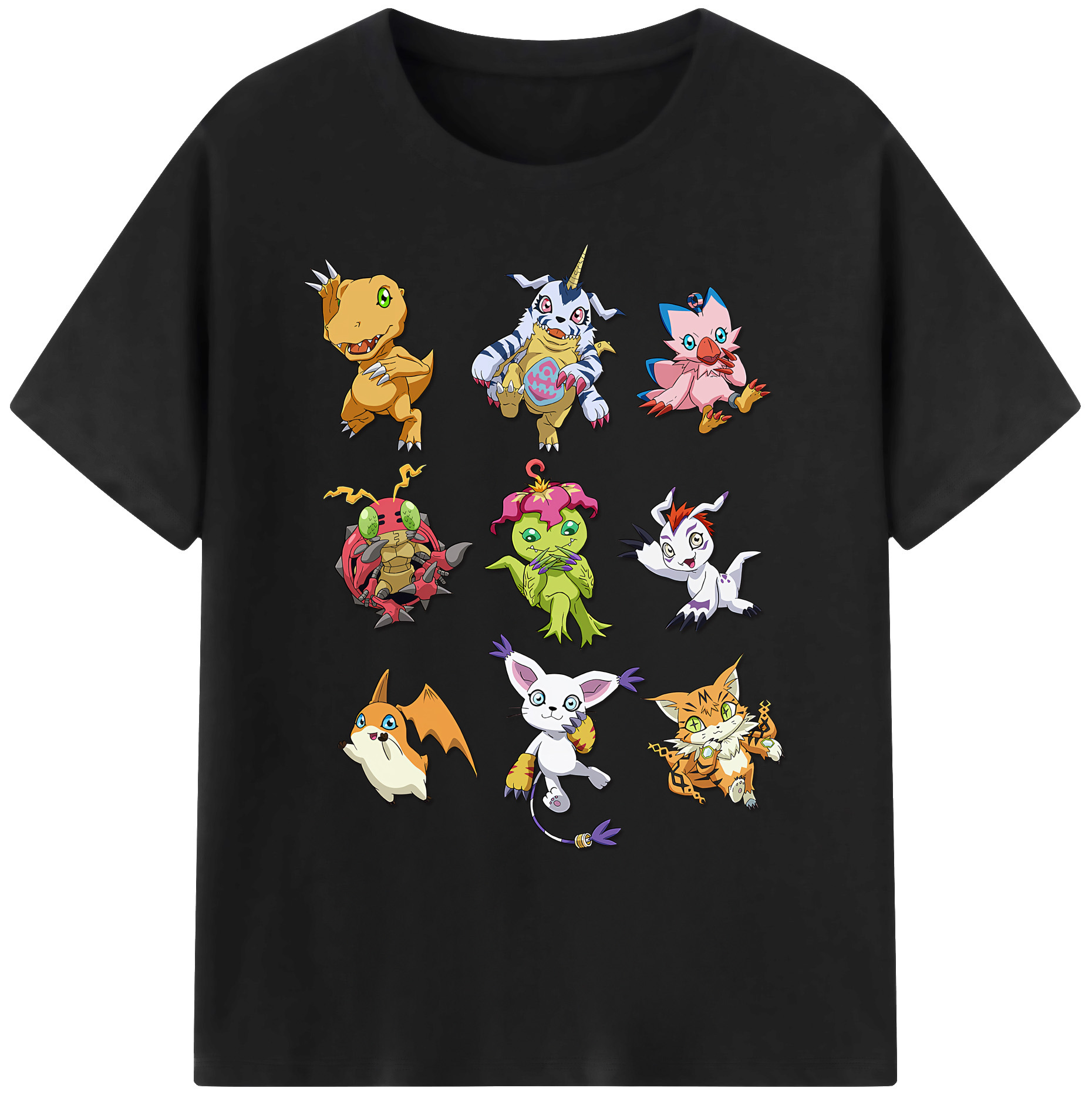 （画像用） Digimon デジタルモンスター/デジモン 綿100％ メンズ半袖Tシャツ｜肌触りやわらか＆通気性