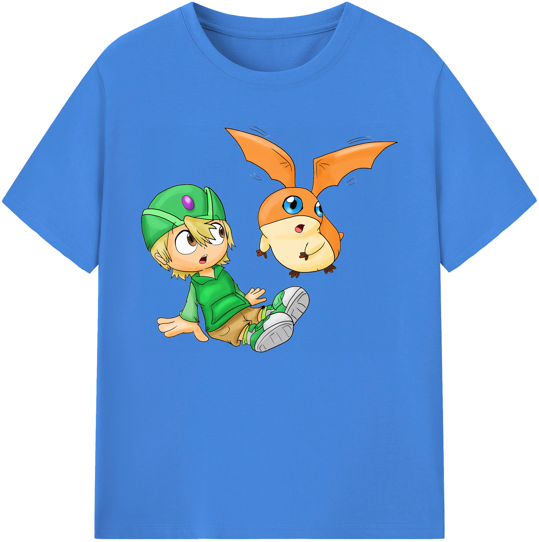（画像用） Digimon デジタルモンスター/デジモン 綿100％ メンズ半袖Tシャツ｜肌触りやわらか＆通気性