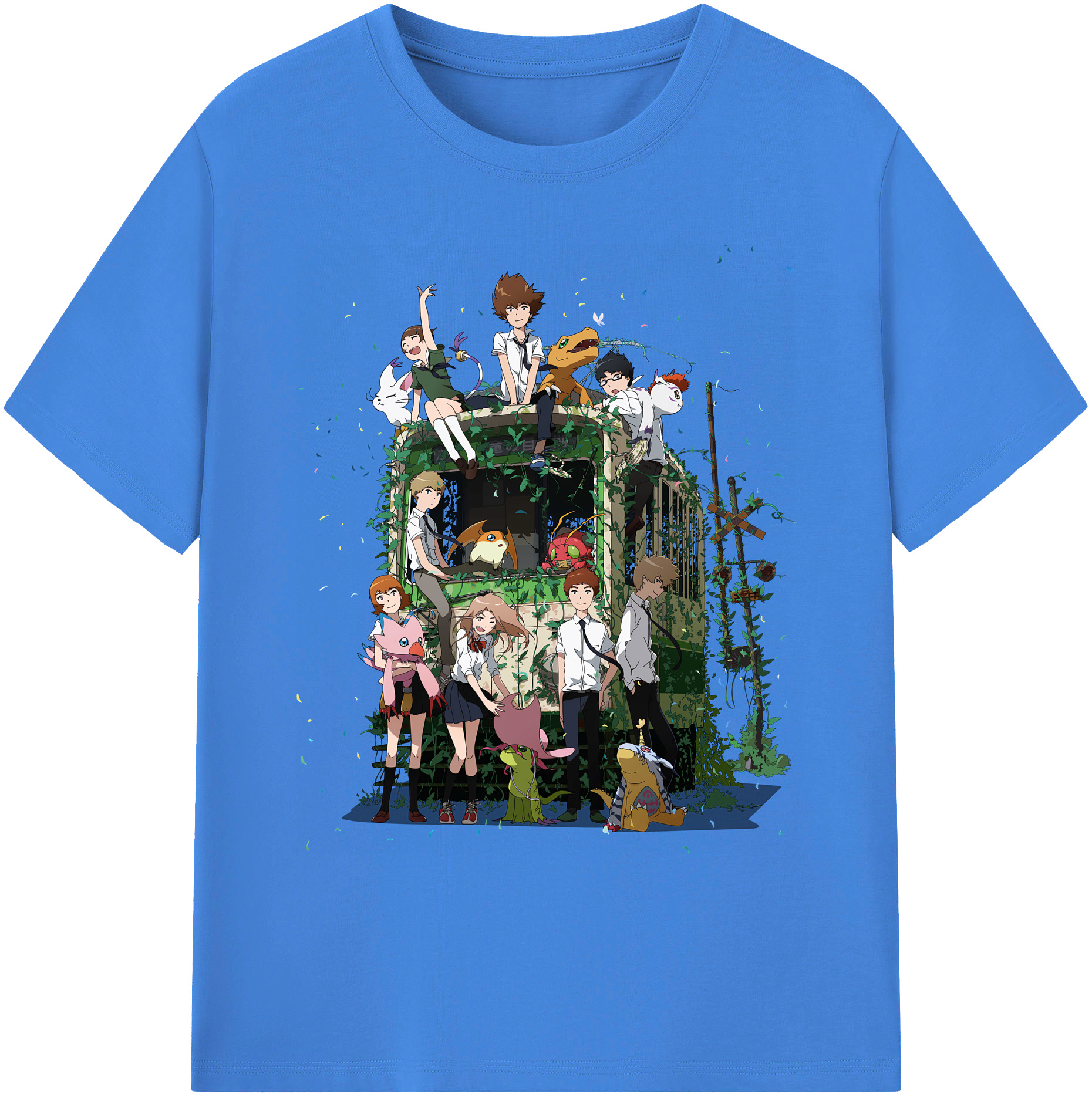 （画像用） Digimon デジタルモンスター/デジモン 綿100％ メンズ半袖Tシャツ｜肌触りやわらか＆通気性