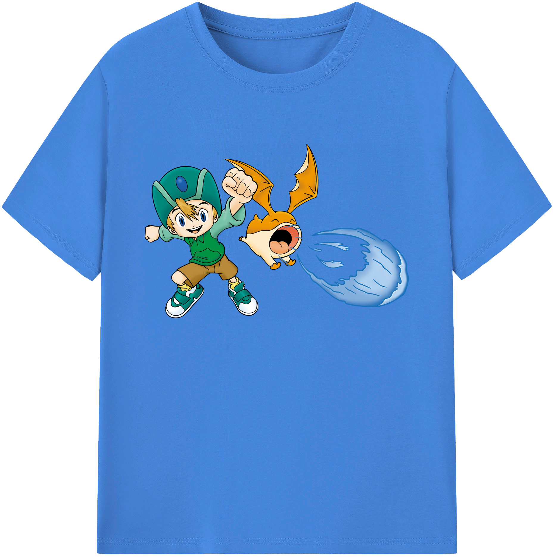 （画像用） Digimon デジタルモンスター/デジモン 綿100％ メンズ半袖Tシャツ｜肌触りやわらか＆通気性