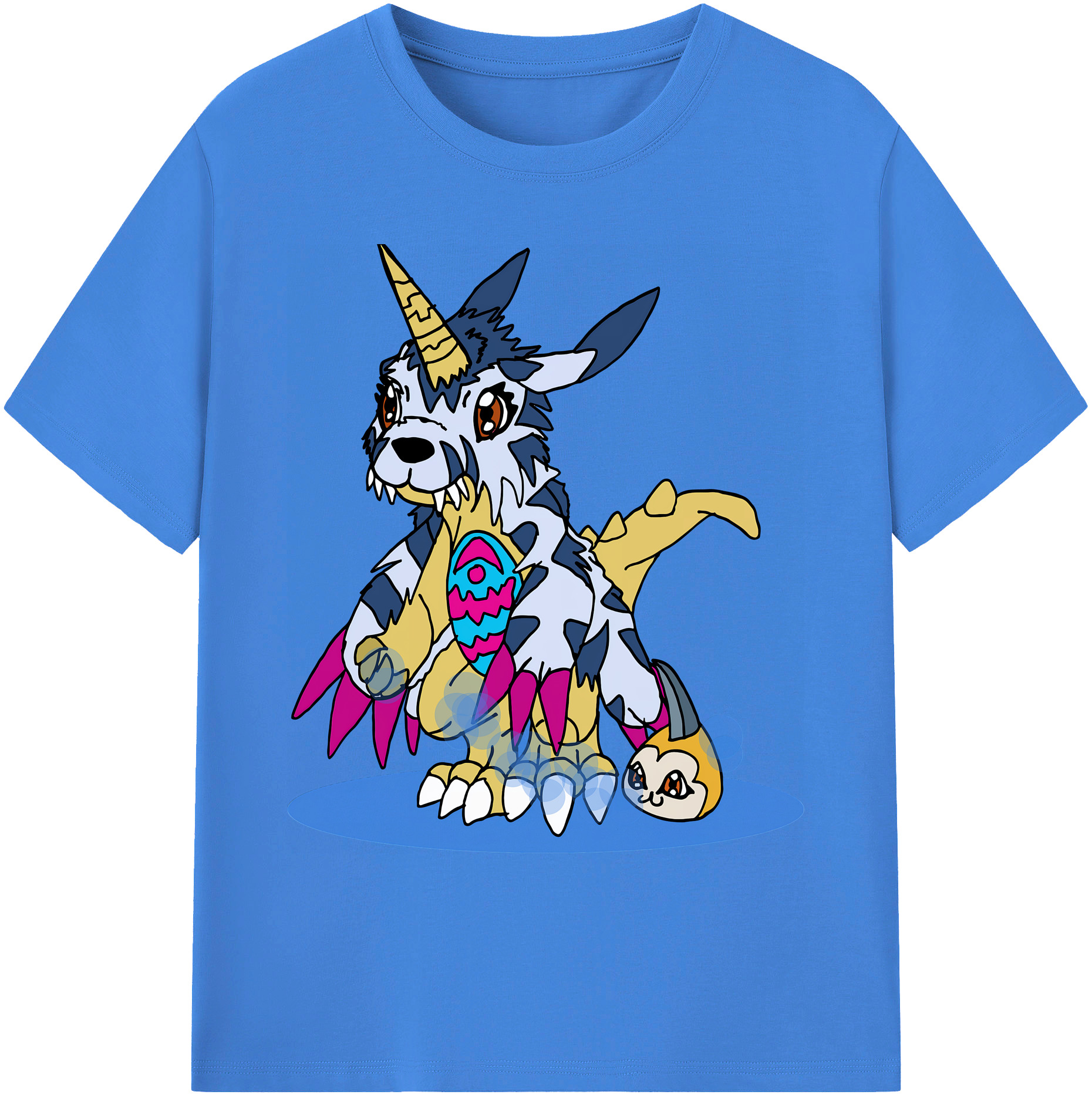 （画像用） Digimon デジタルモンスター/デジモン 綿100％ メンズ半袖Tシャツ｜肌触りやわらか＆通気性