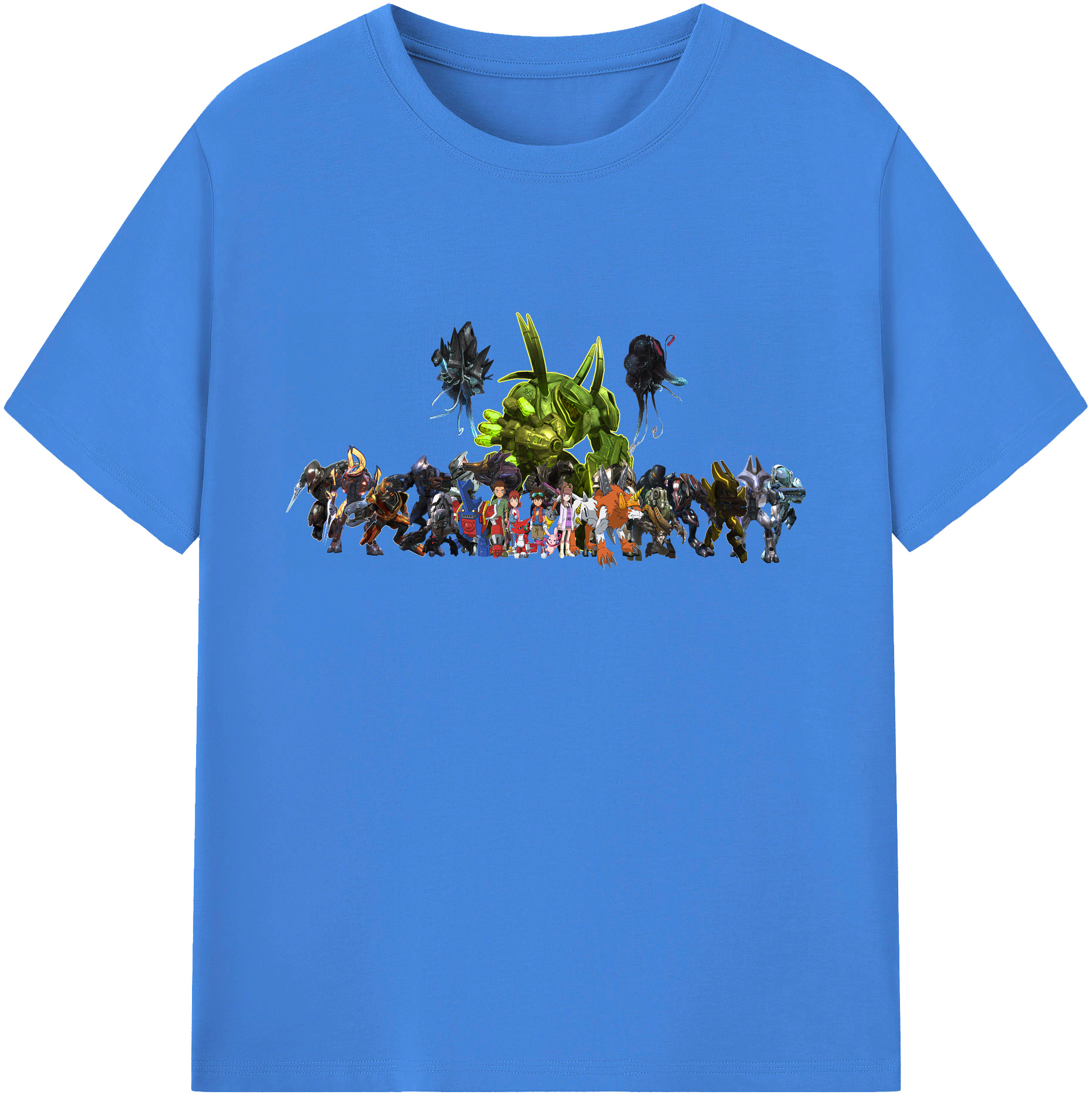 （画像用） Digimon デジタルモンスター/デジモン 綿100％ メンズ半袖Tシャツ｜肌触りやわらか＆通気性