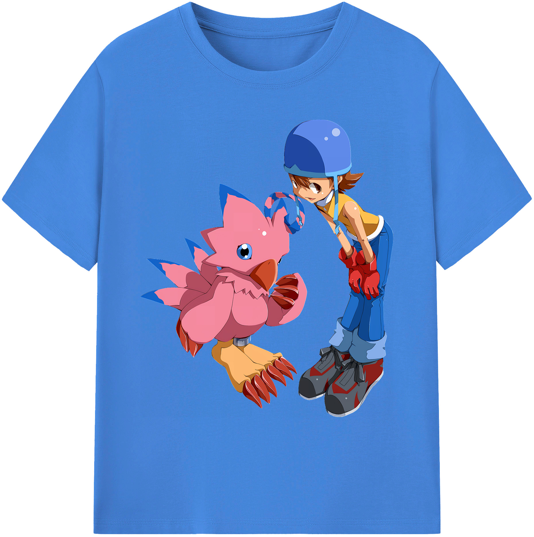 （画像用） Digimon デジタルモンスター/デジモン 綿100％ メンズ半袖Tシャツ｜肌触りやわらか＆通気性