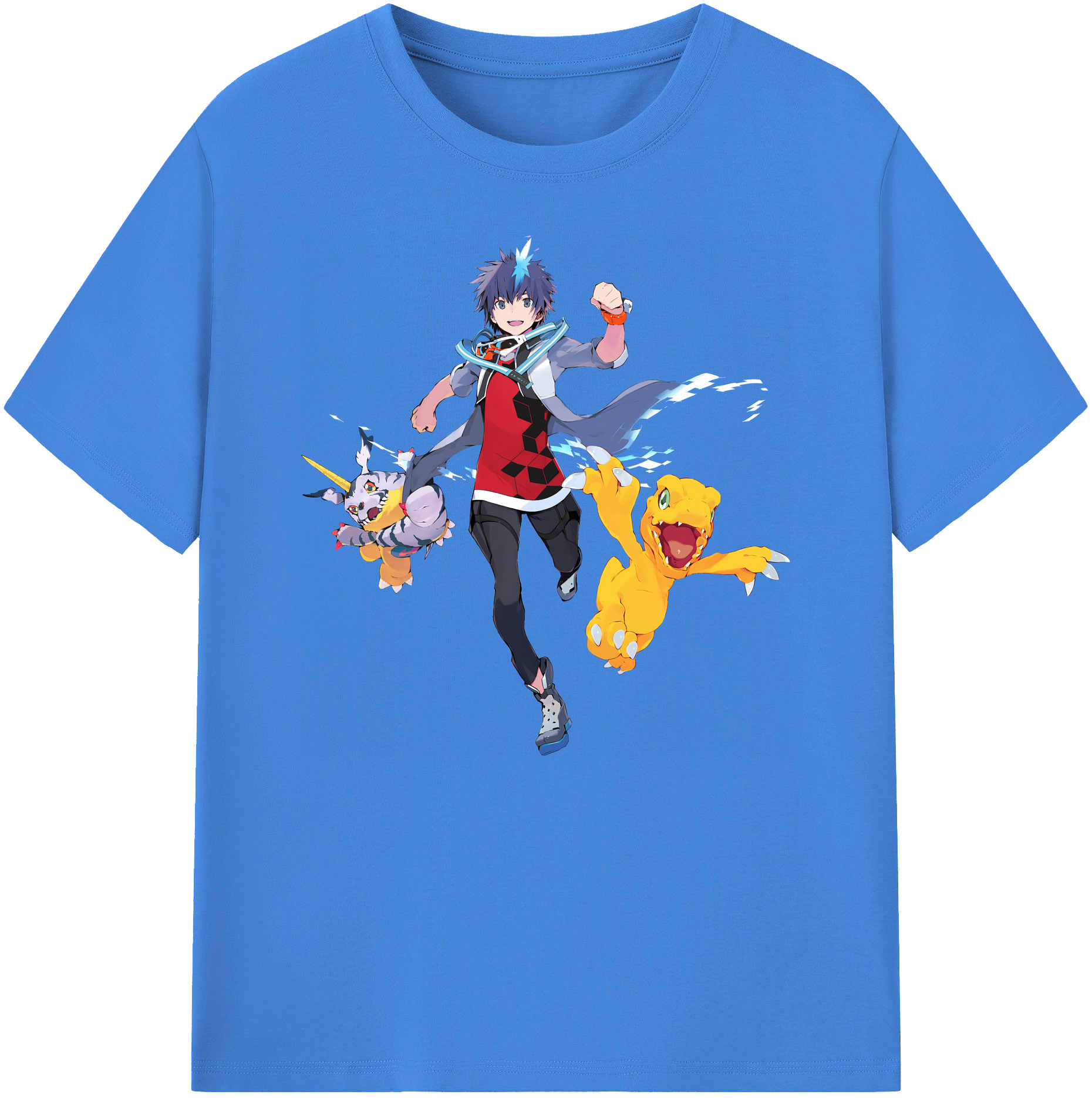 （画像用） Digimon デジタルモンスター/デジモン 綿100％ メンズ半袖Tシャツ｜肌触りやわらか＆通気性