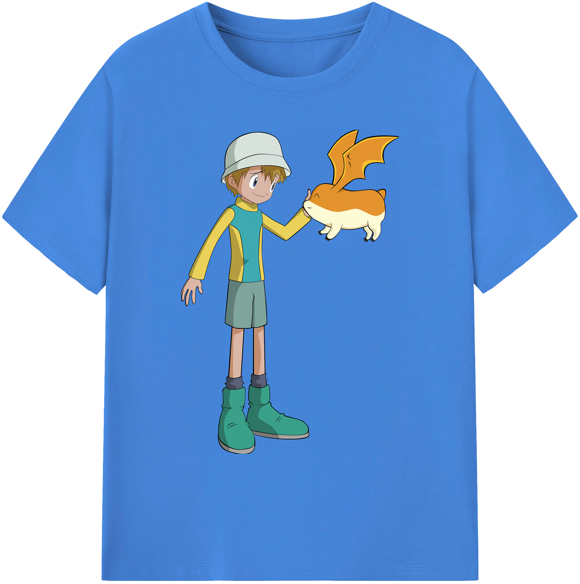 （画像用） Digimon デジタルモンスター/デジモン 綿100％ メンズ半袖Tシャツ｜肌触りやわらか＆通気性
