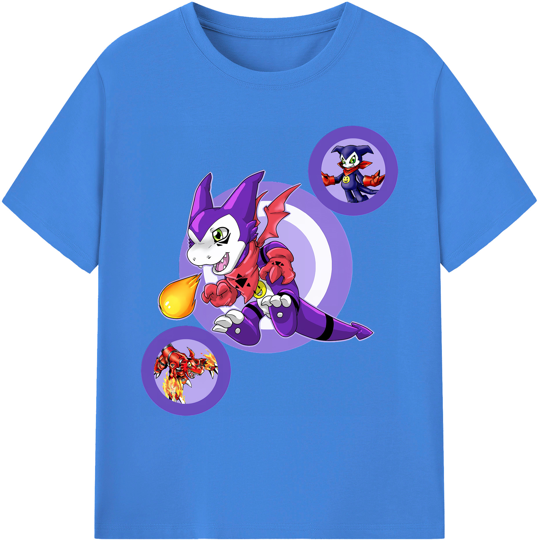 （画像用） Digimon デジタルモンスター/デジモン 綿100％ メンズ半袖Tシャツ｜肌触りやわらか＆通気性